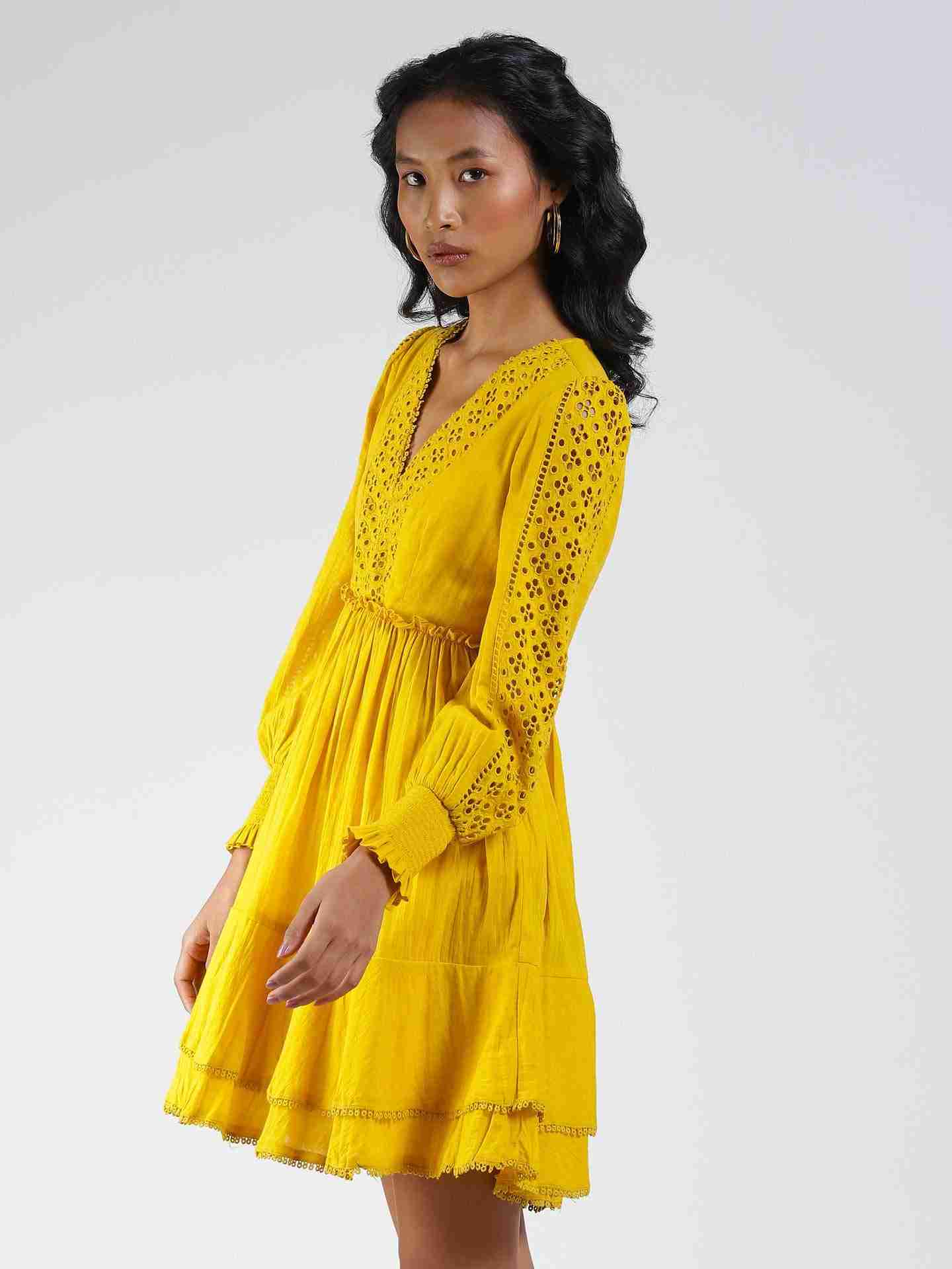 Yellow Alicia Skater Dress