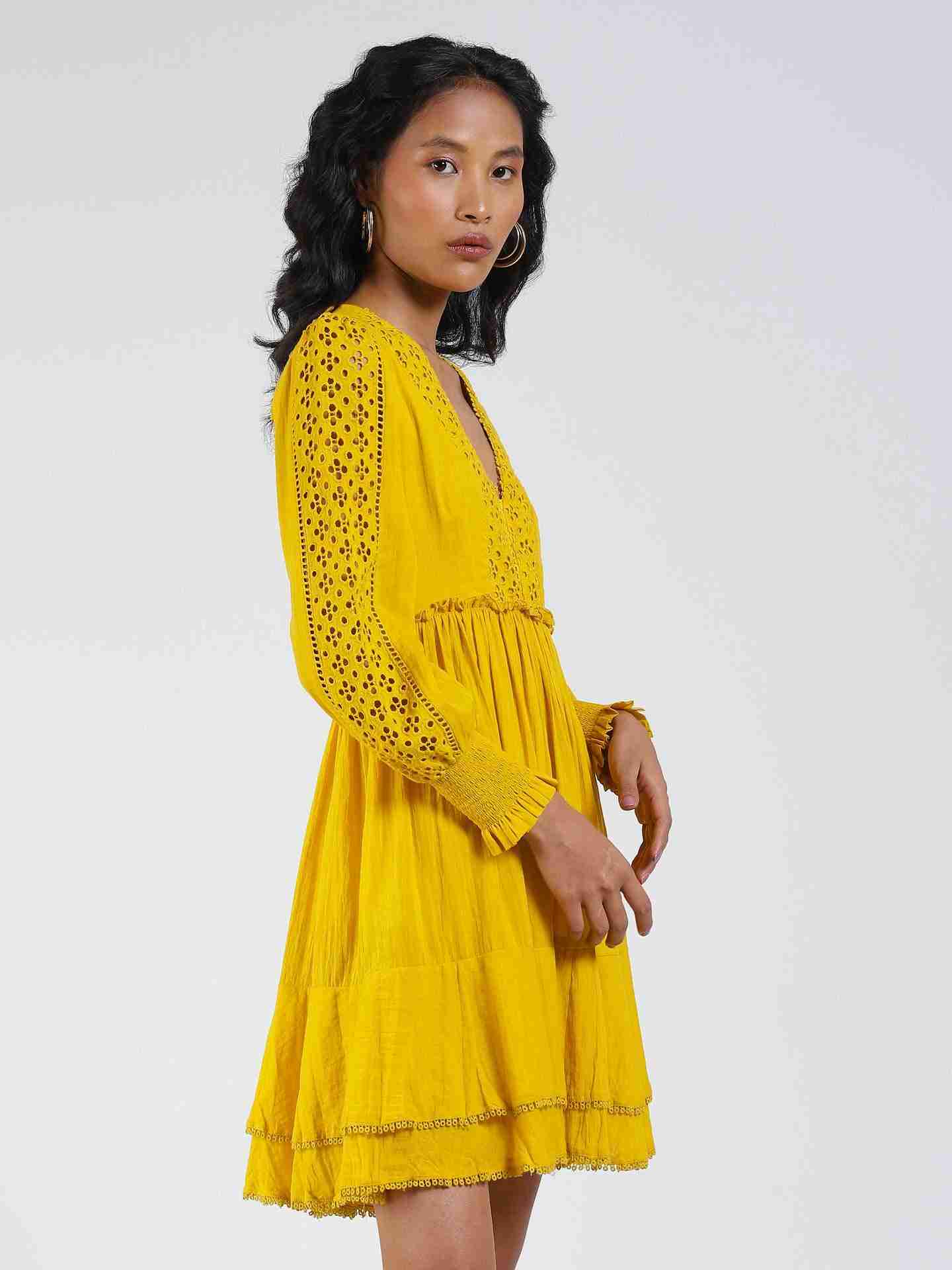 Yellow Alicia Skater Dress