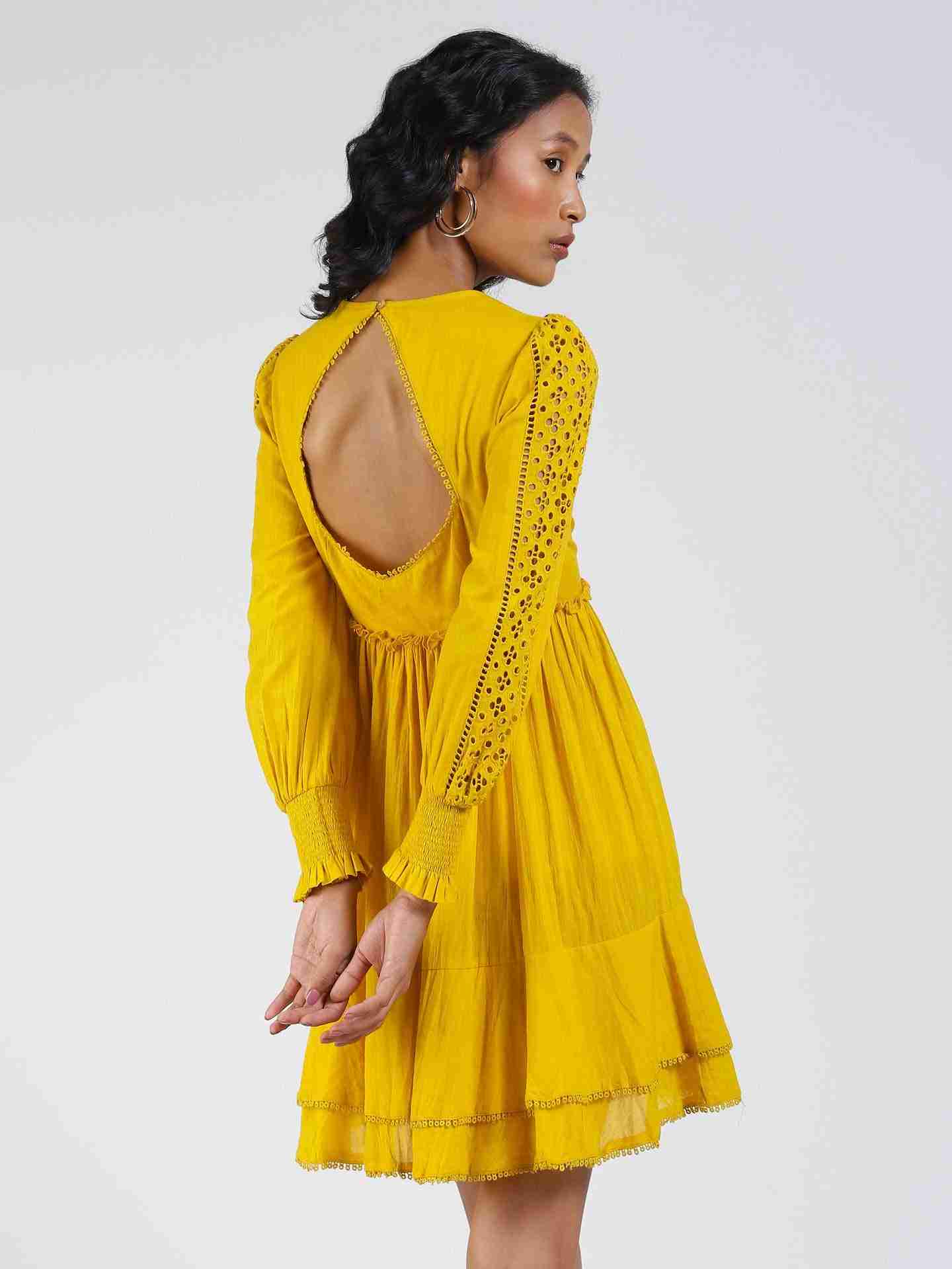 Yellow Alicia Skater Dress