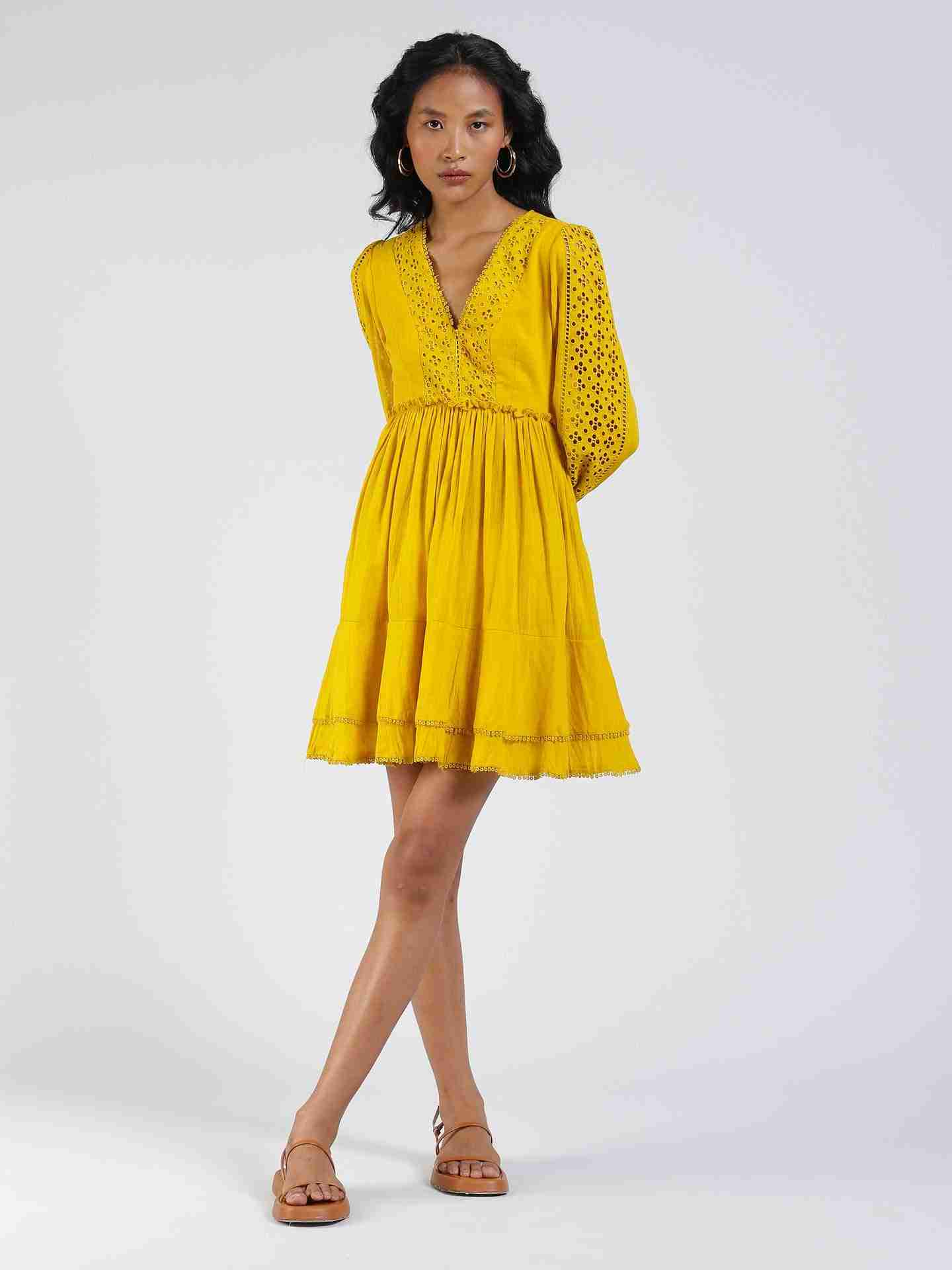 Yellow Alicia Skater Dress