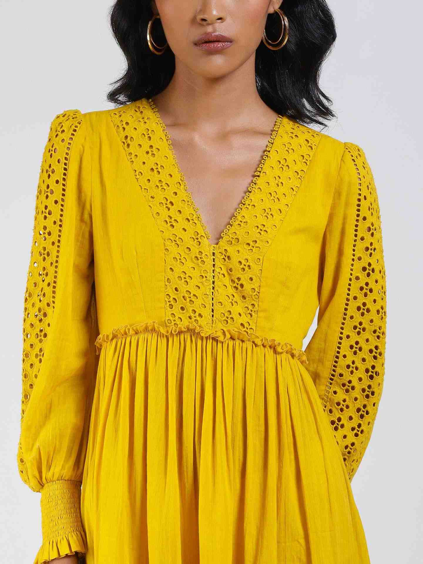 Yellow Alicia Skater Dress