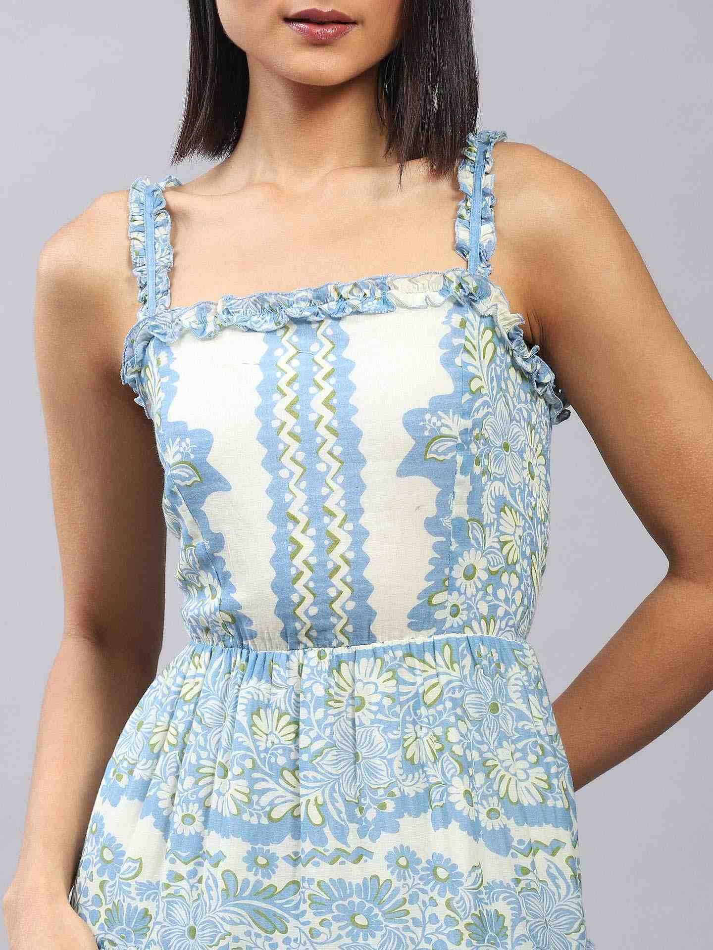 Blue Dorian Skater Dress