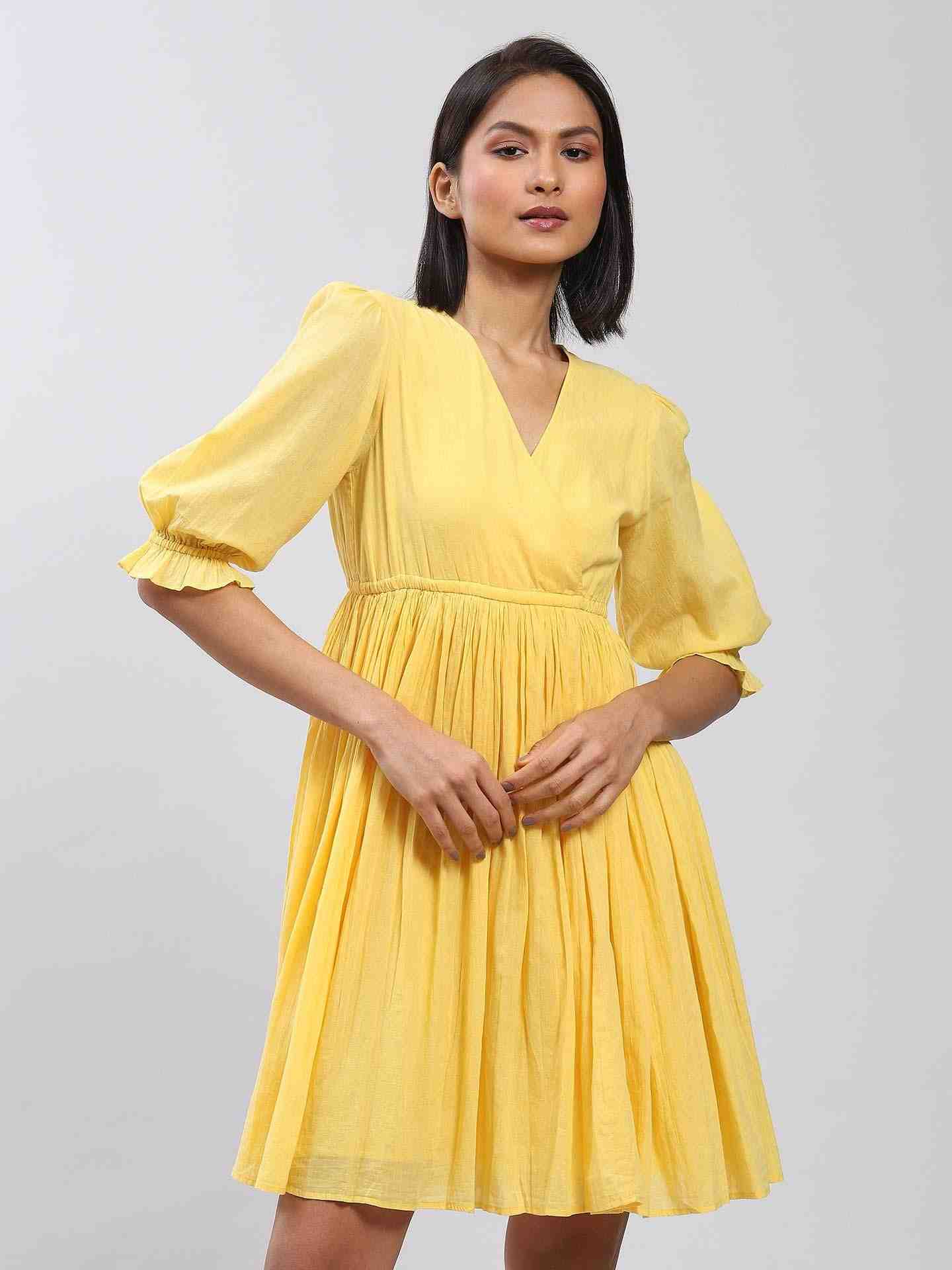 Yellow Core Classics Skater Dress