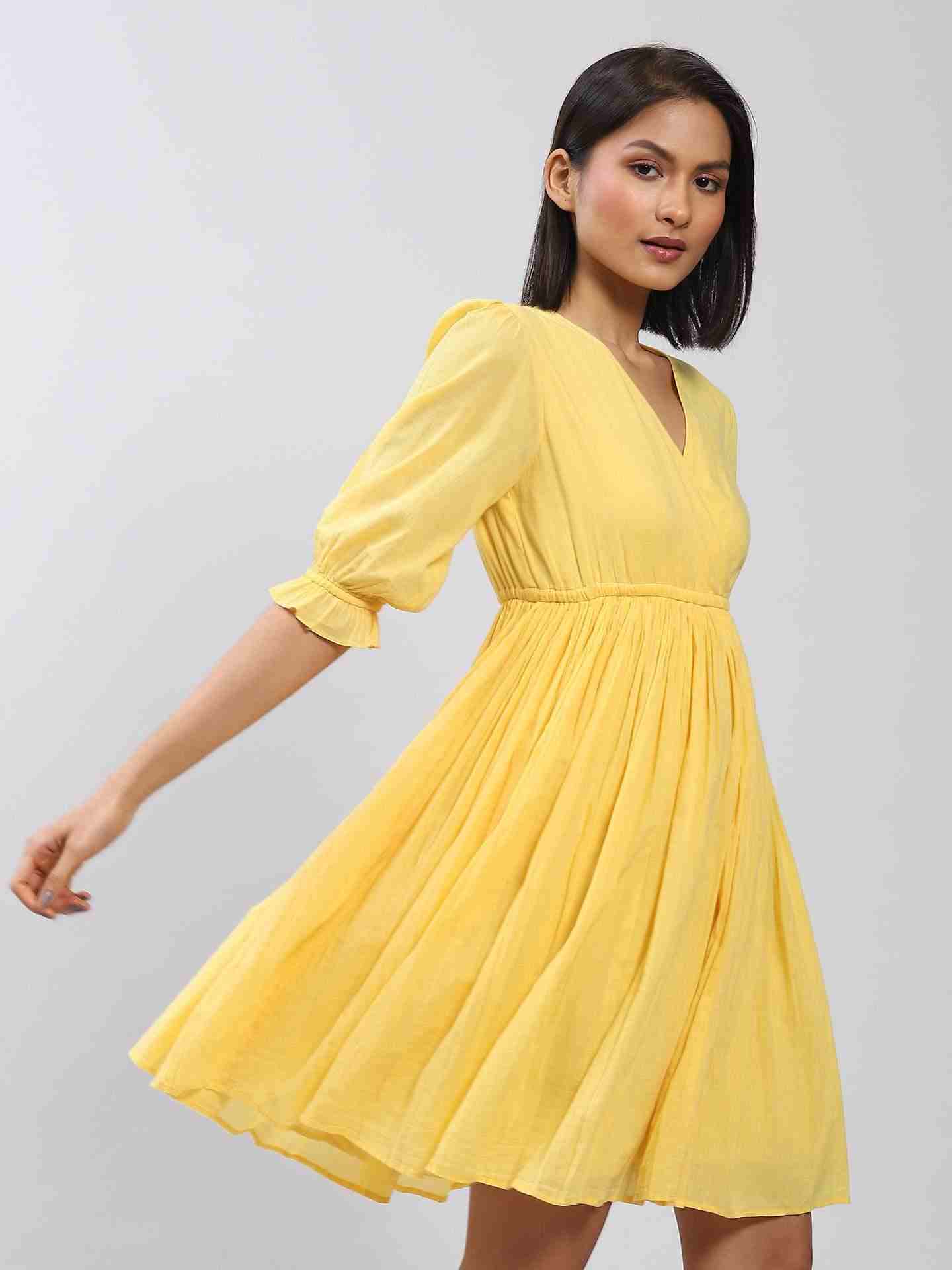 Yellow Core Classics Skater Dress