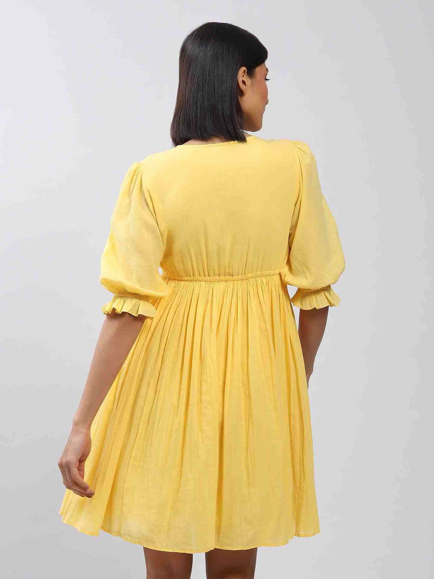 Yellow Core Classics Skater Dress
