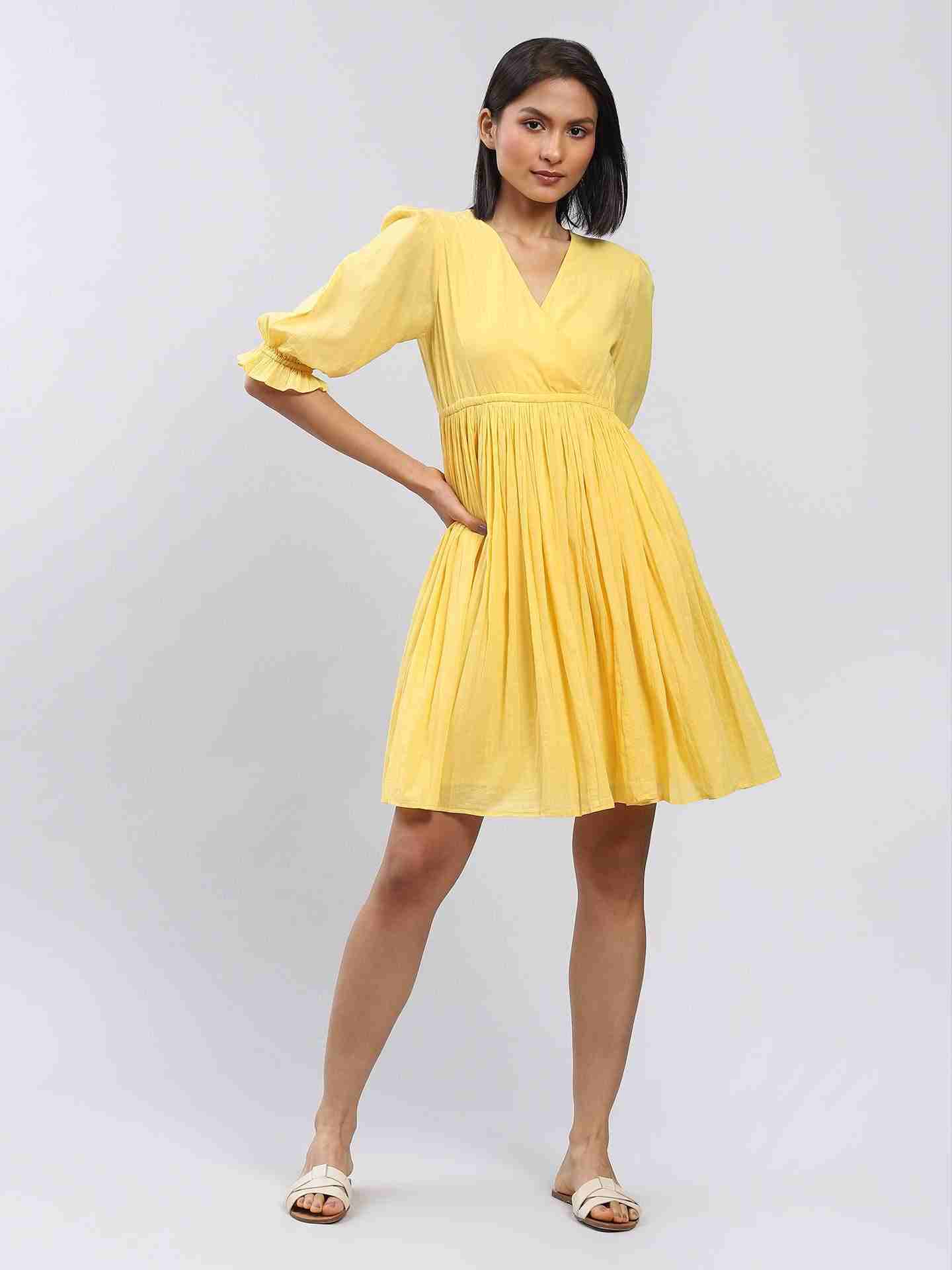Yellow Core Classics Skater Dress