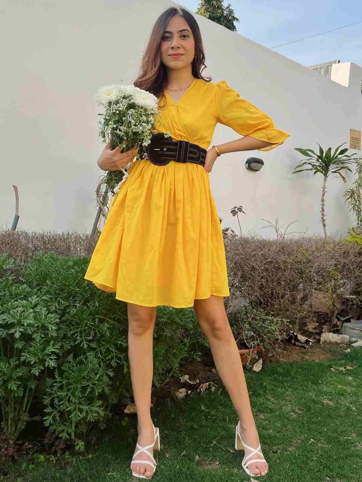 Yellow Core Classics Skater Dress