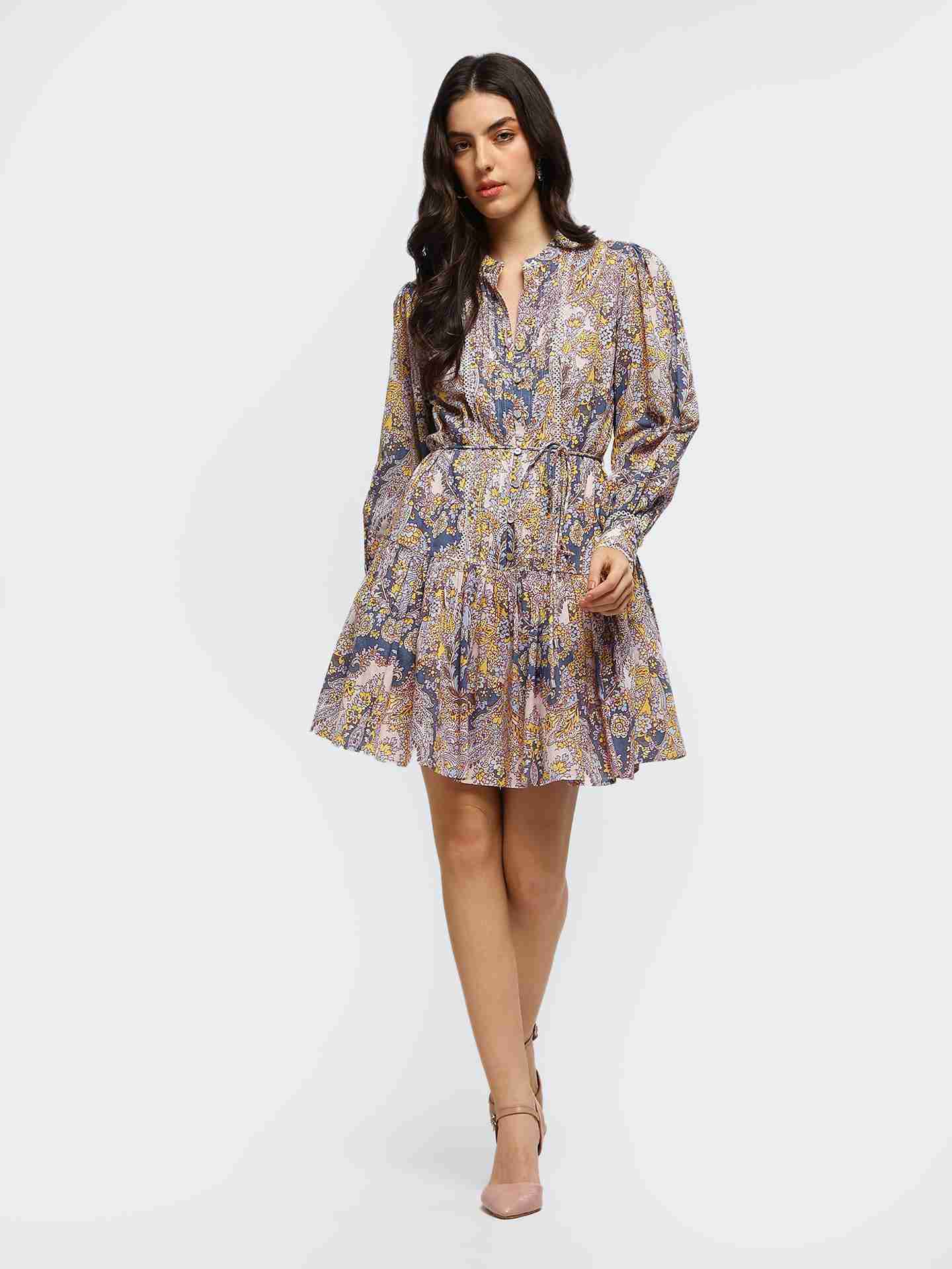 Yellow Nicolette Short Dress