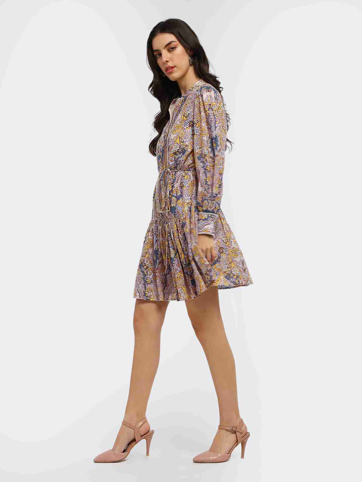 Yellow Nicolette Short Dress