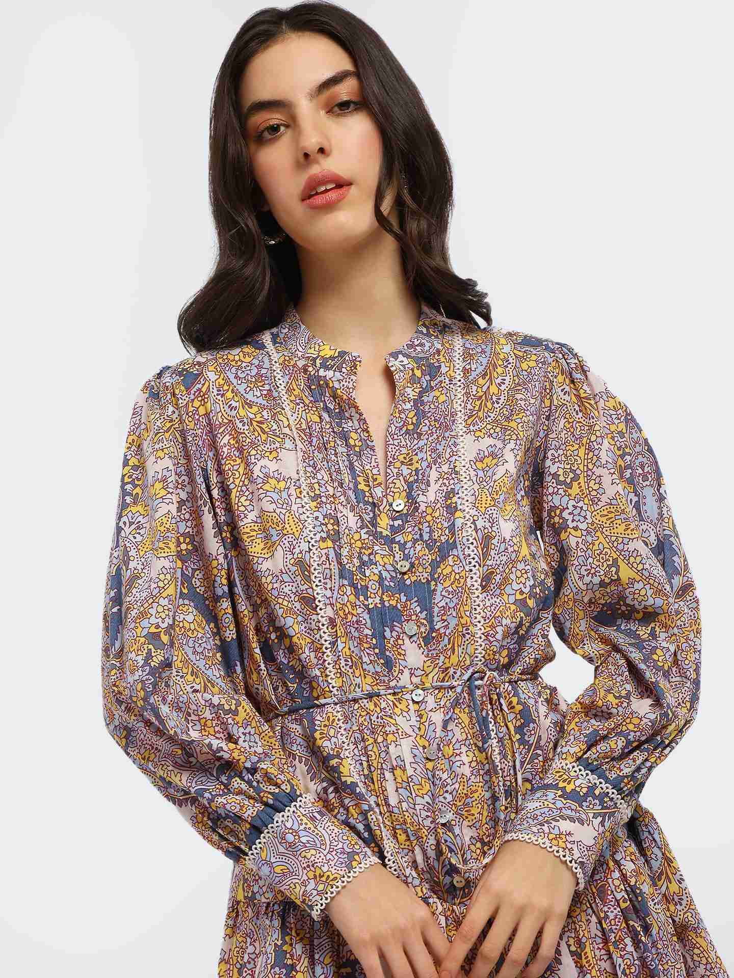 Yellow Nicolette Short Dress