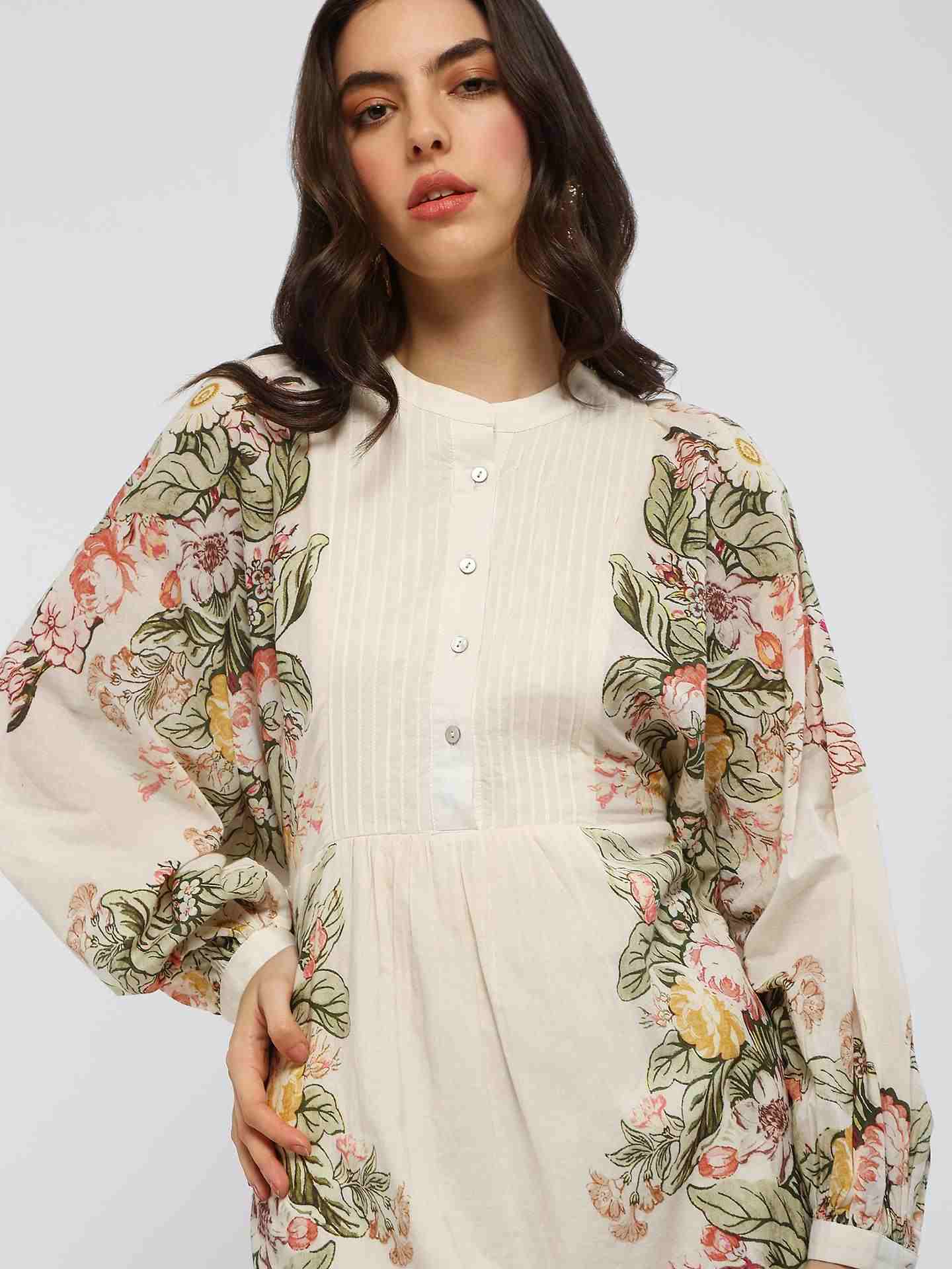 Ecru Bryony Short Dress