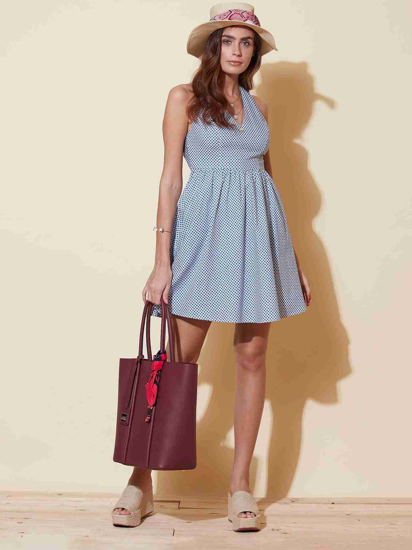 Blue Fashion Flair Printed Skater Dress