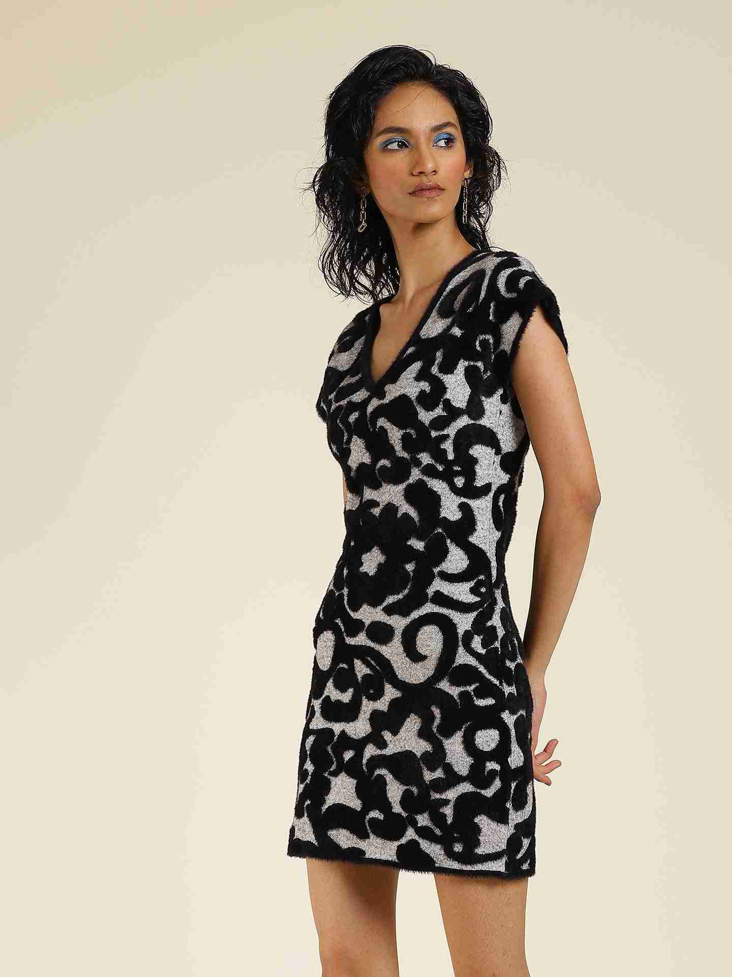 Black Antalya Bodycon Sweater Dress