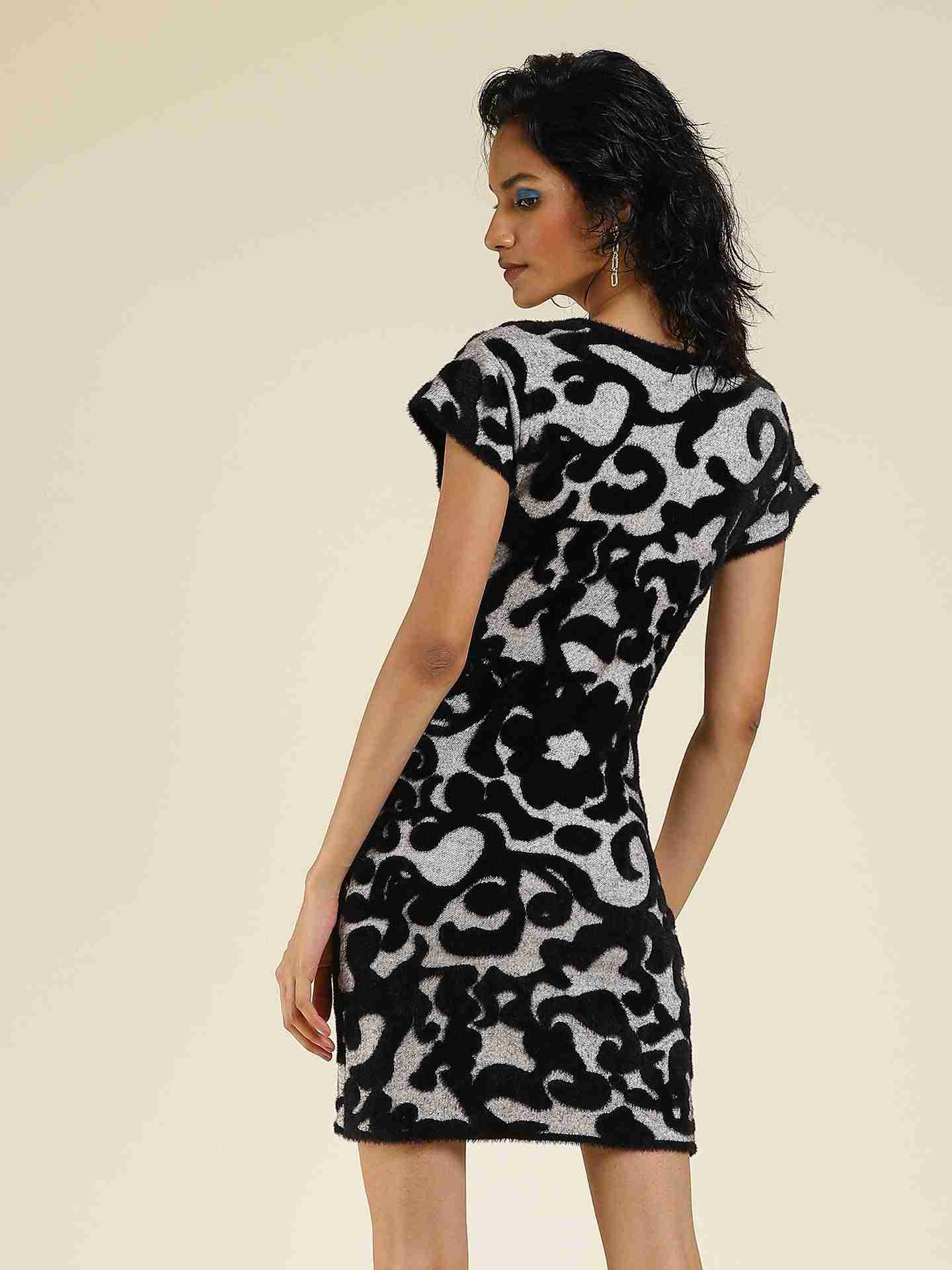 Black Antalya Bodycon Sweater Dress