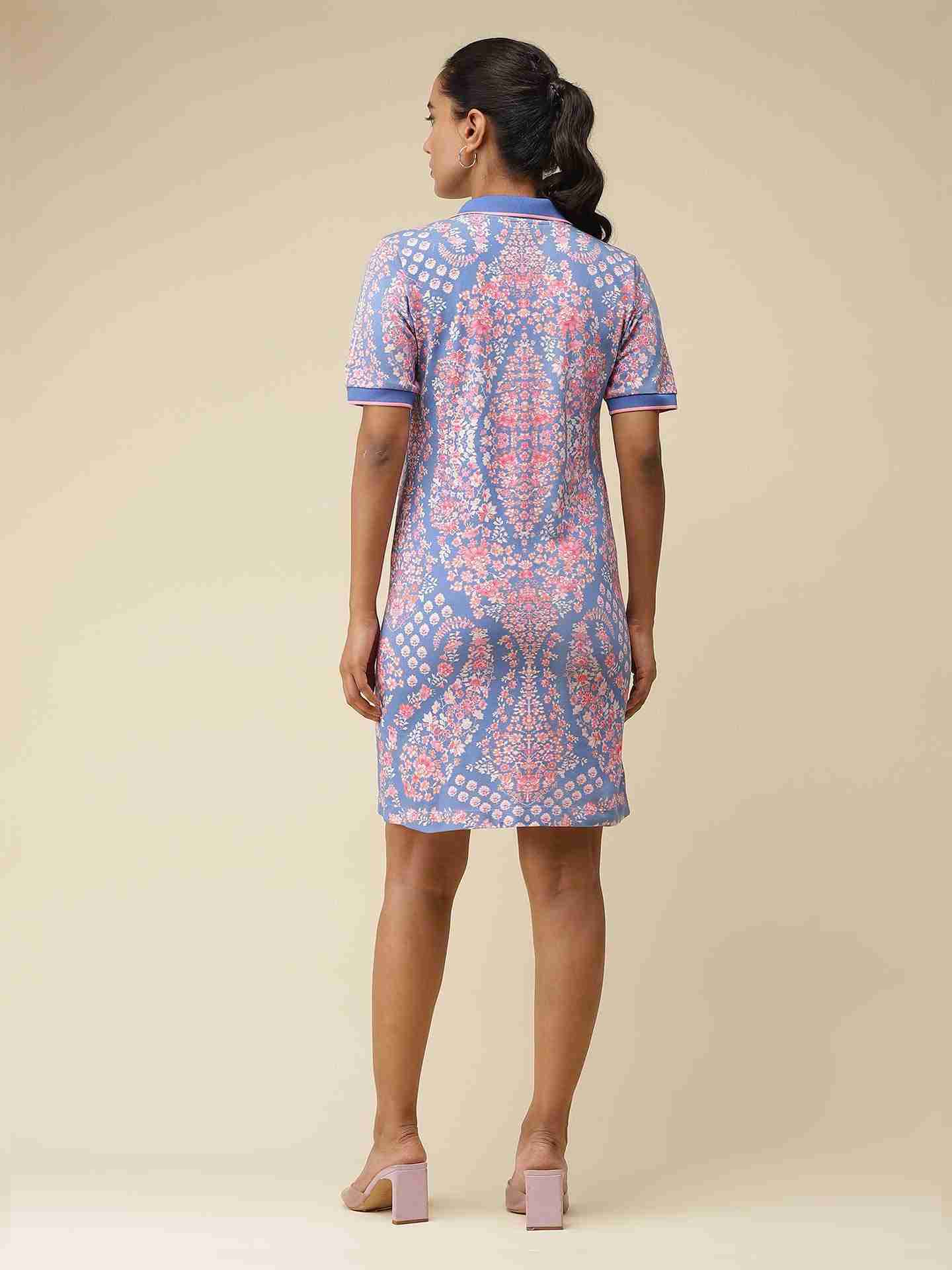 Blue Polo T-Shirt Dress