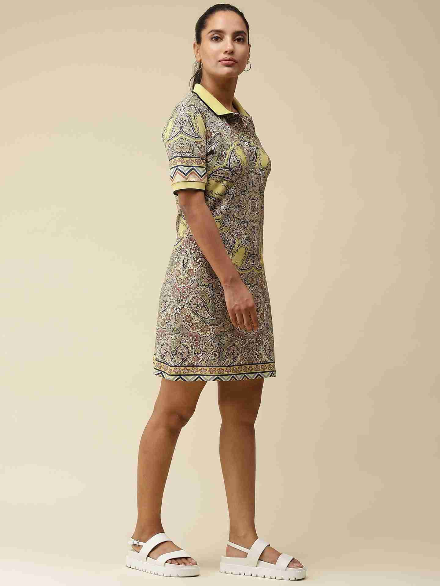 Olive Polo T-Shirt Dress