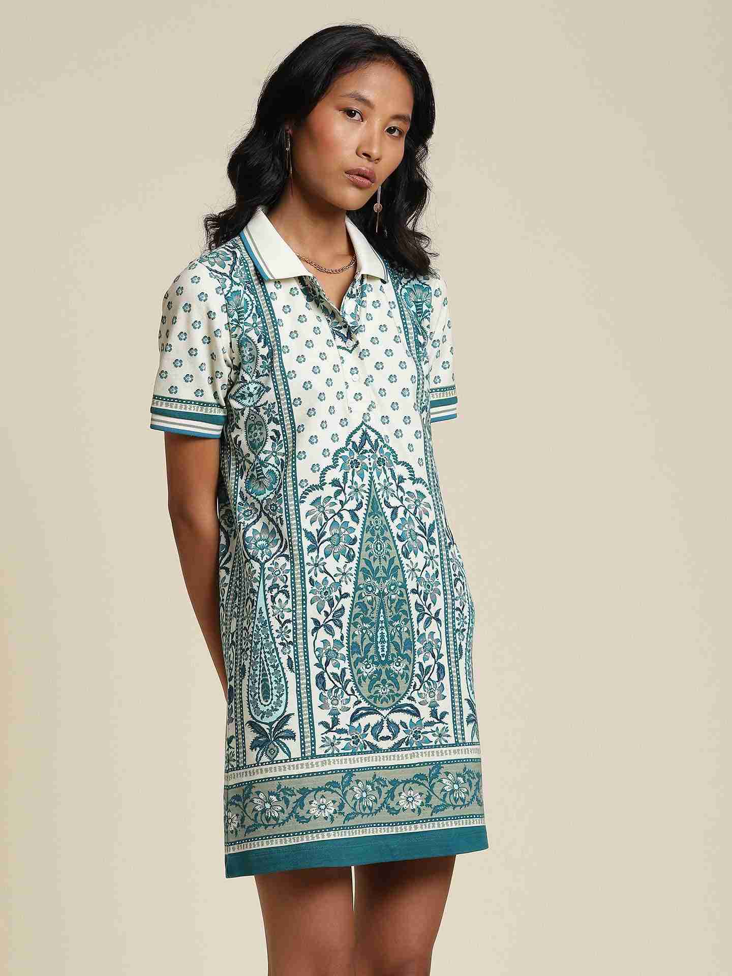 Green Polo T-Shirt Dress