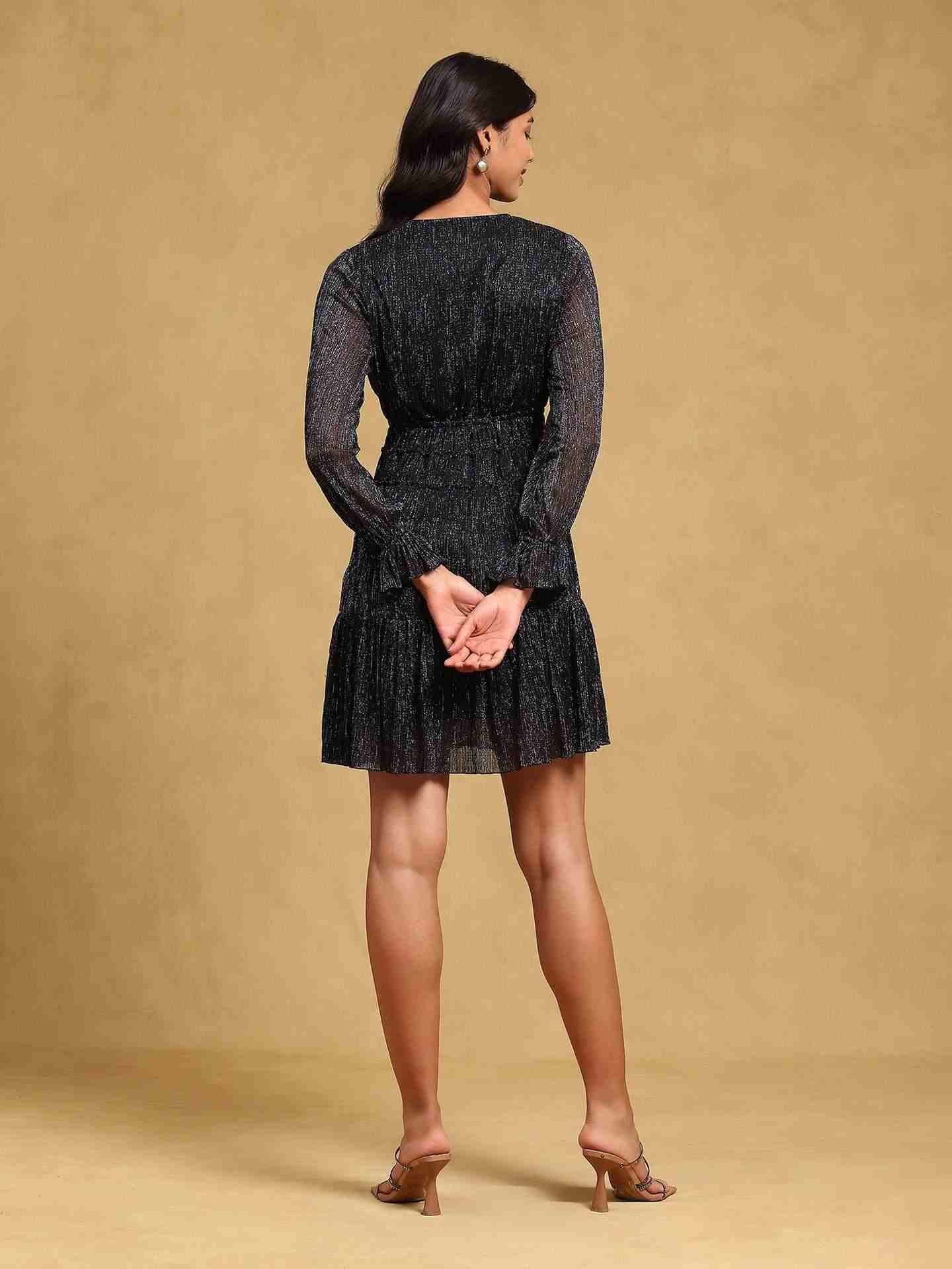 Black Haydee Skater Dress