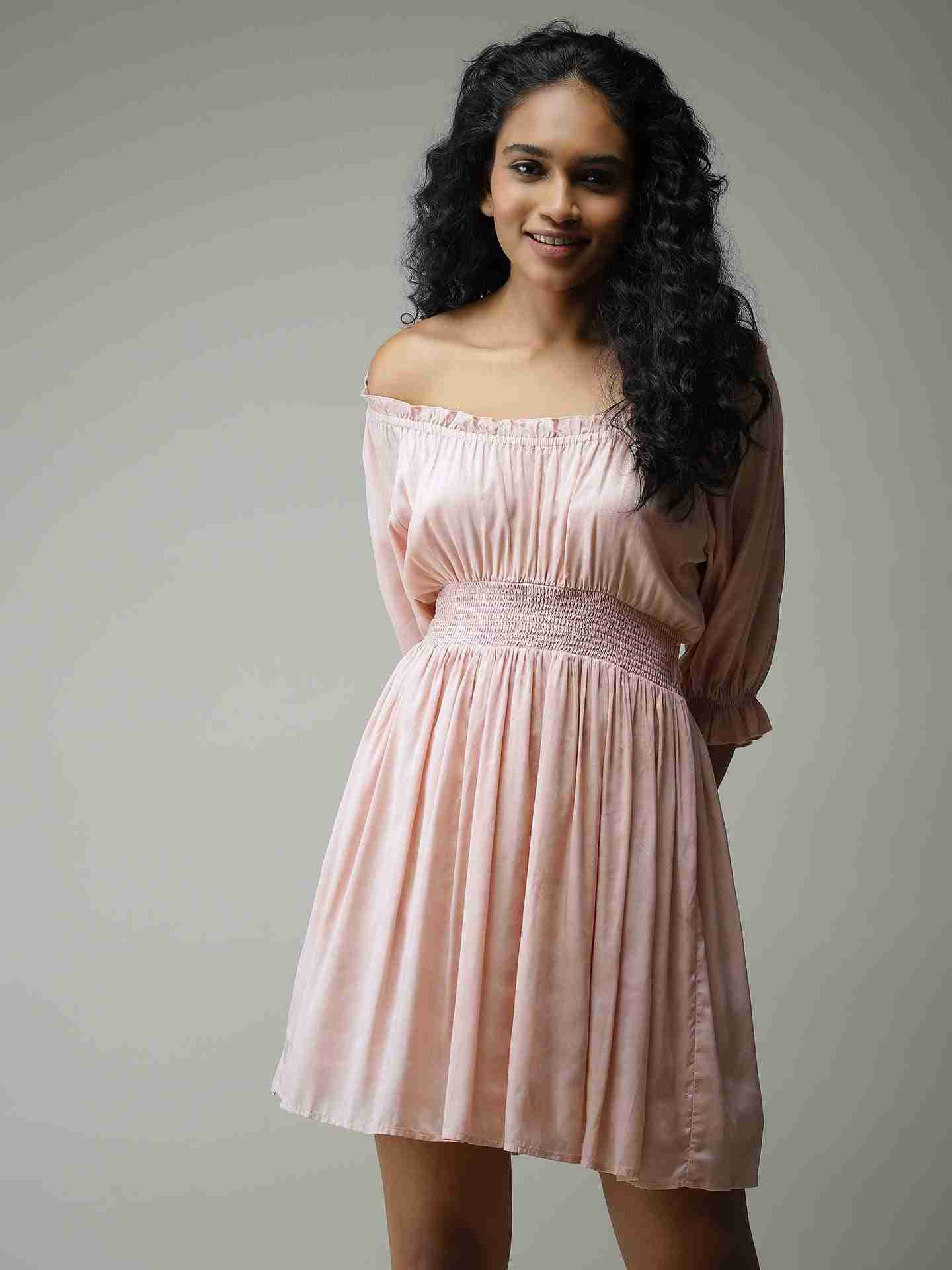 Peach Leisure Basics Dress