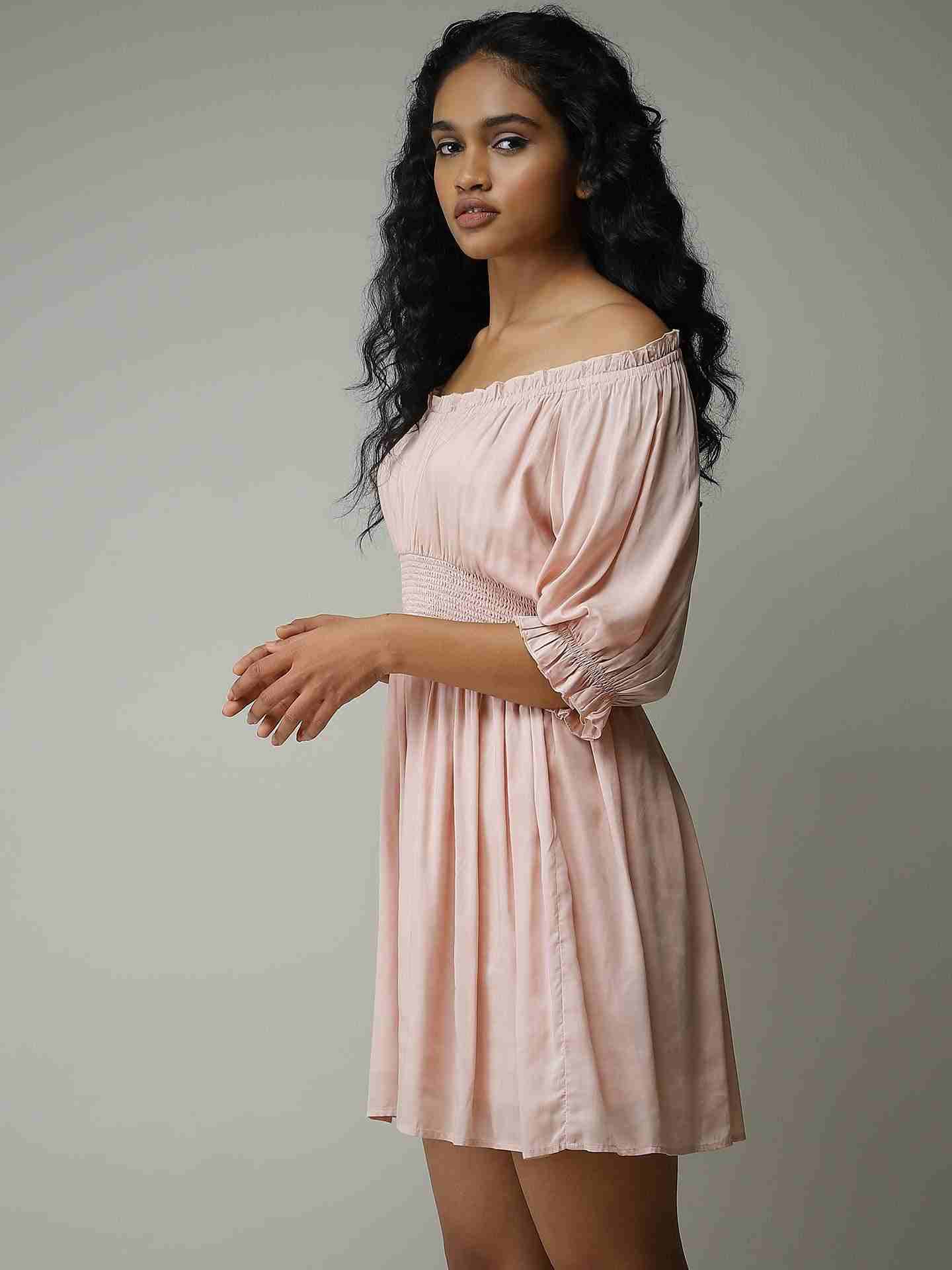 Peach Leisure Basics Dress