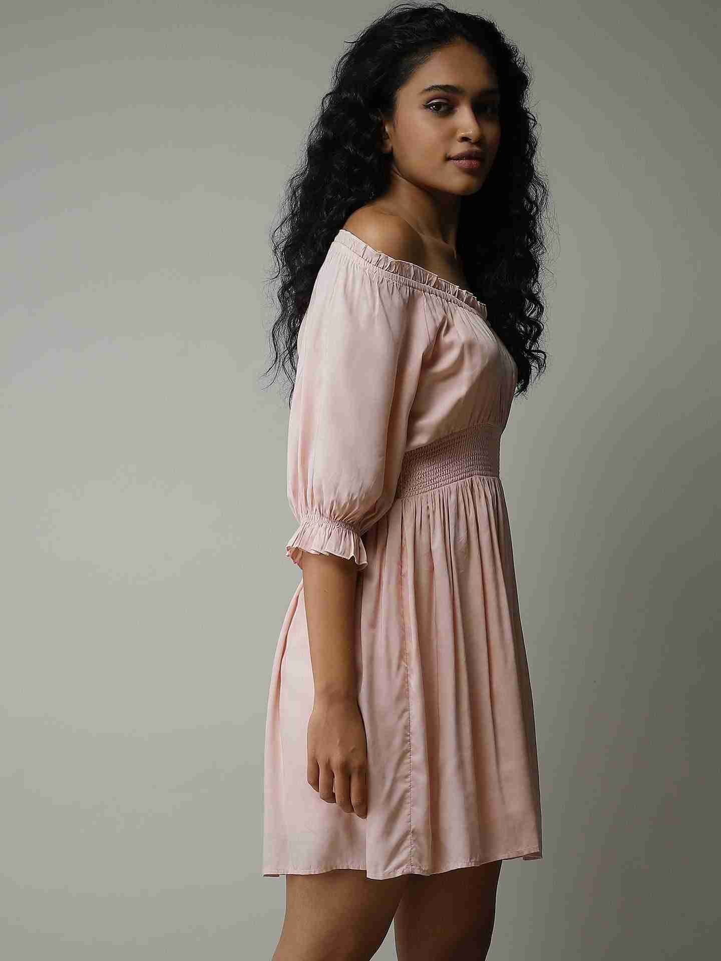 Peach Leisure Basics Dress