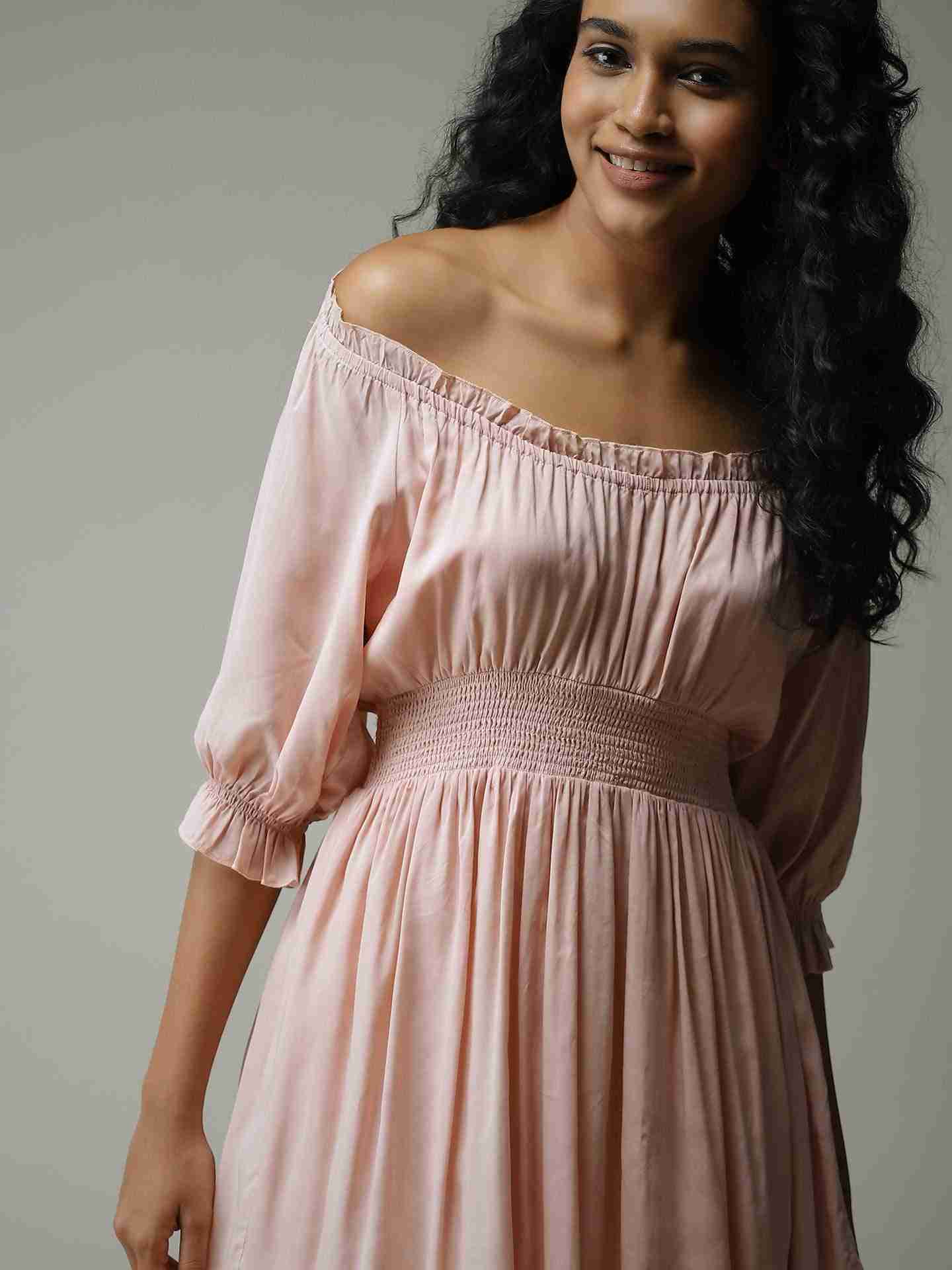 Peach Leisure Basics Dress