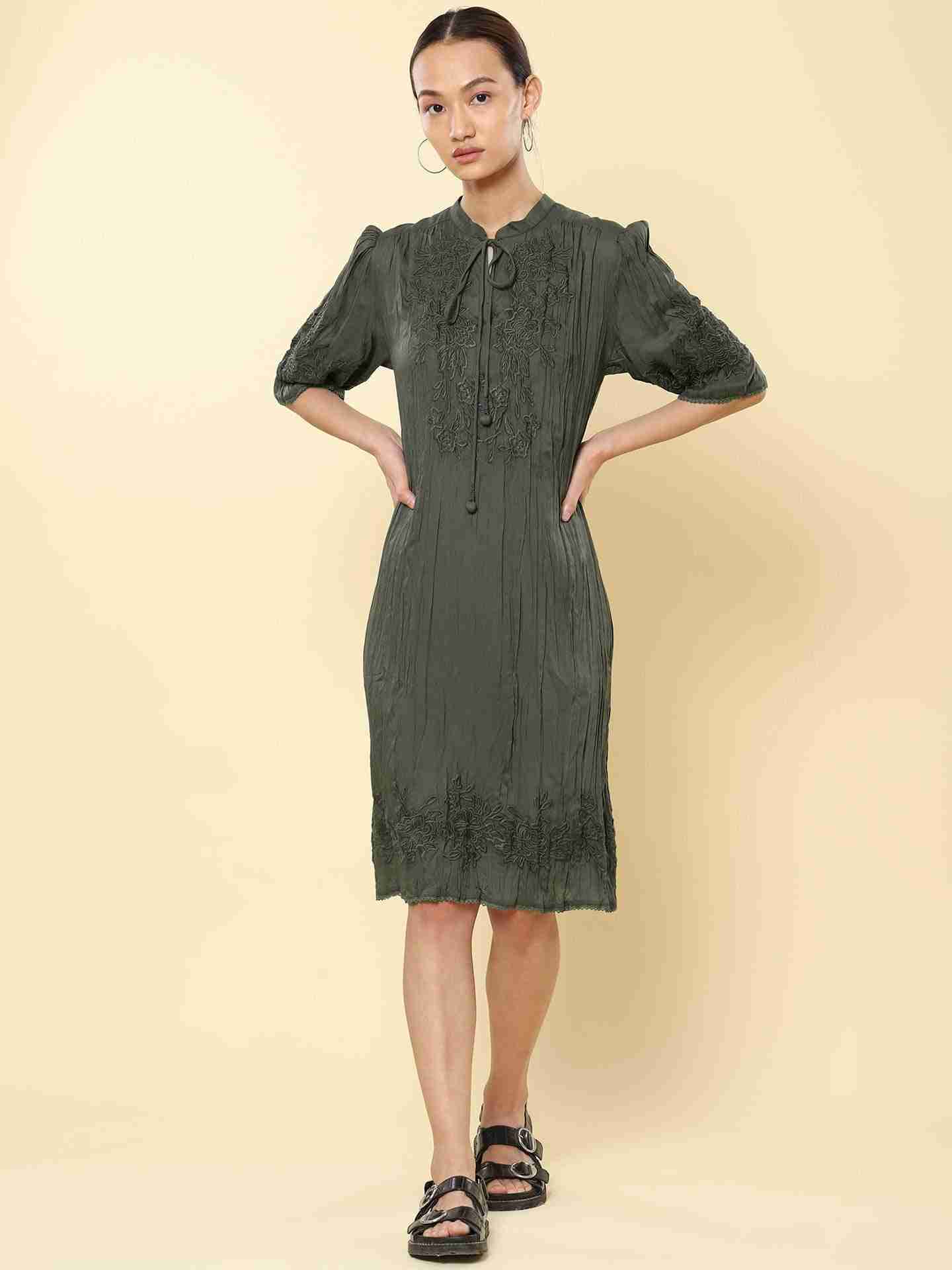 Olive Leisure Basics Shift Dress