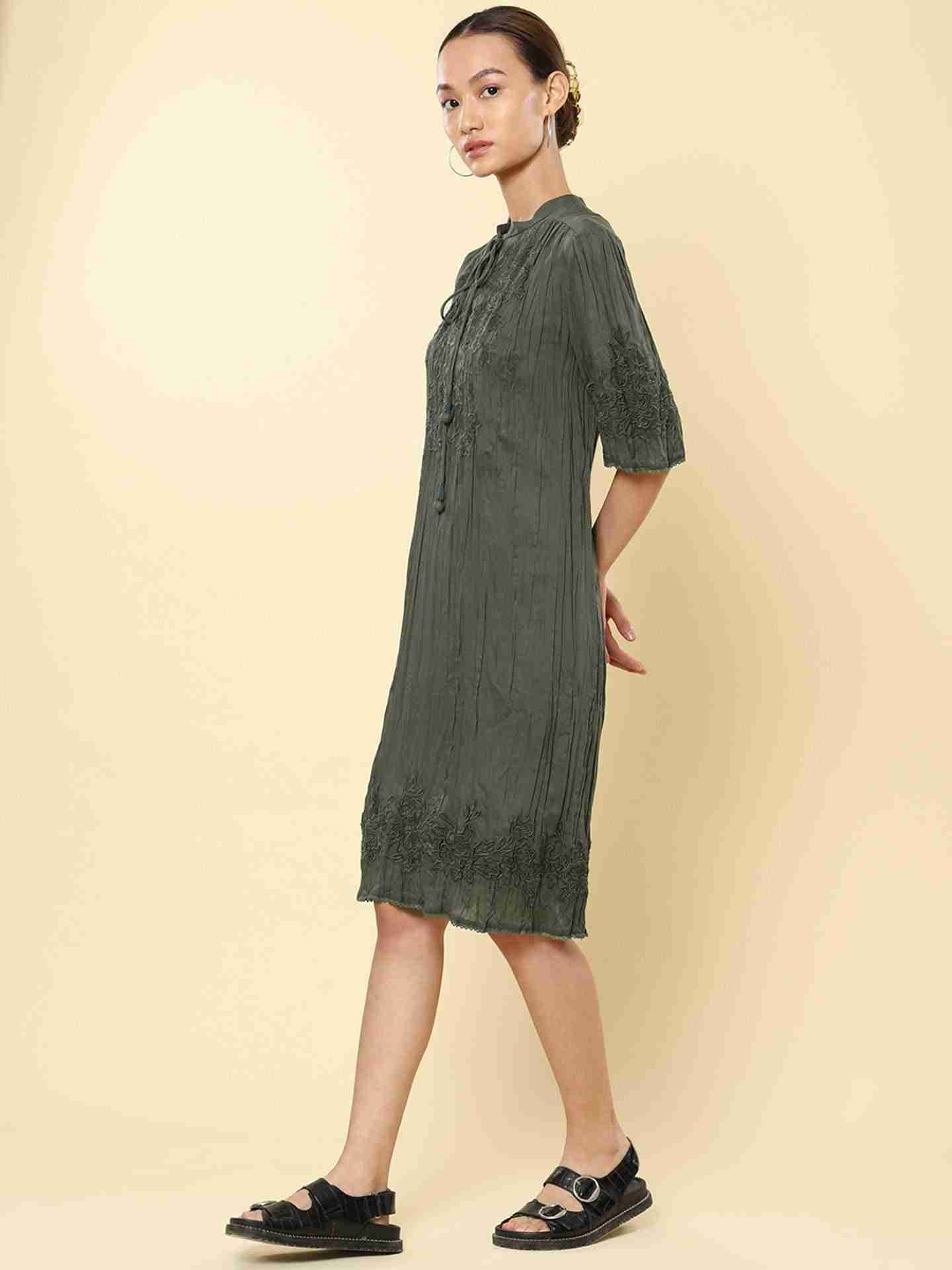 Olive Leisure Basics Shift Dress