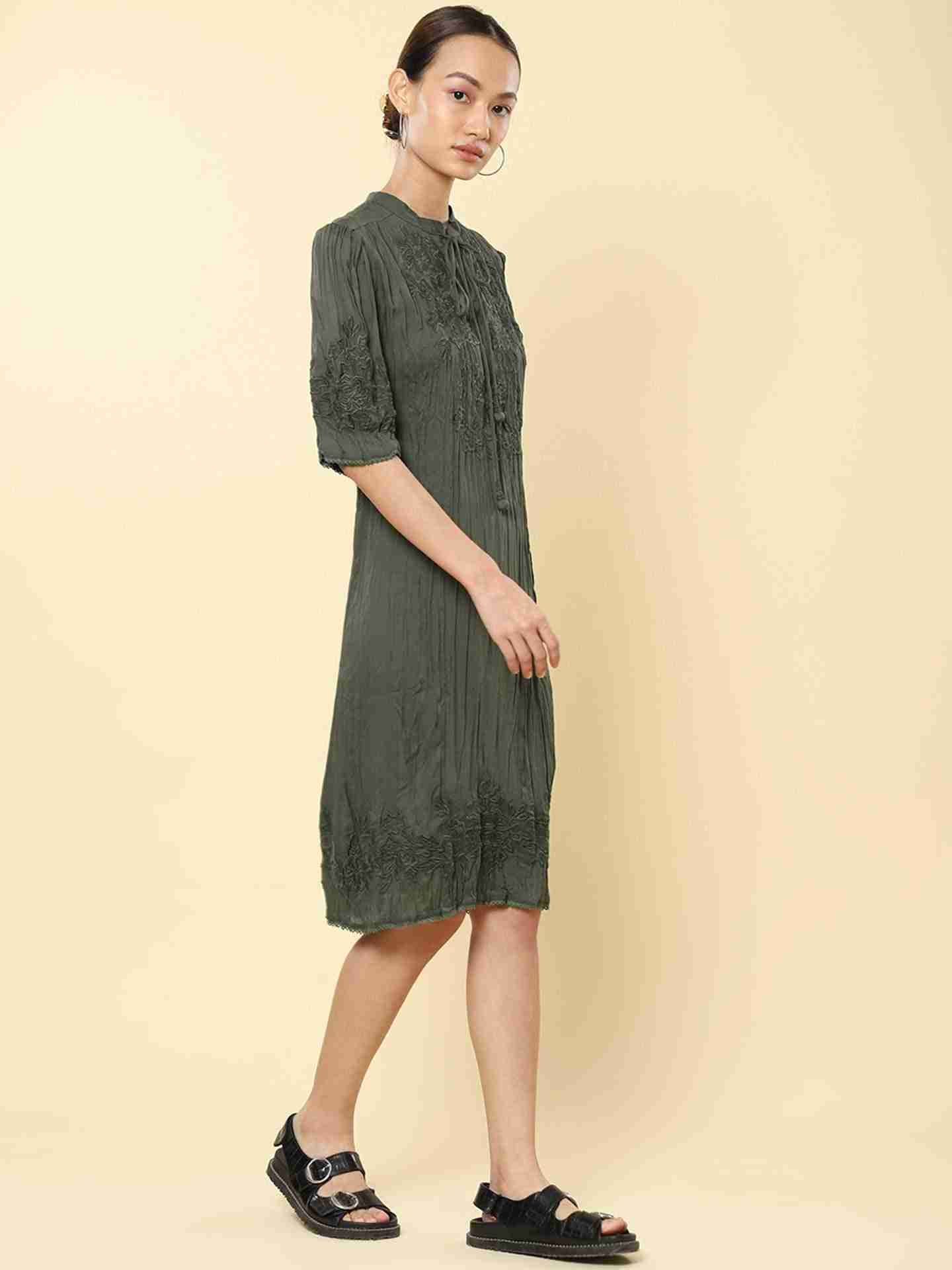 Olive Leisure Basics Shift Dress