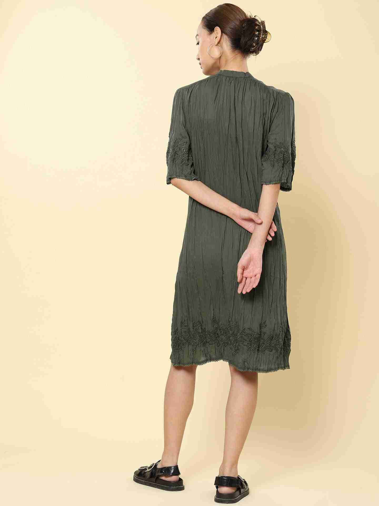 Olive Leisure Basics Shift Dress