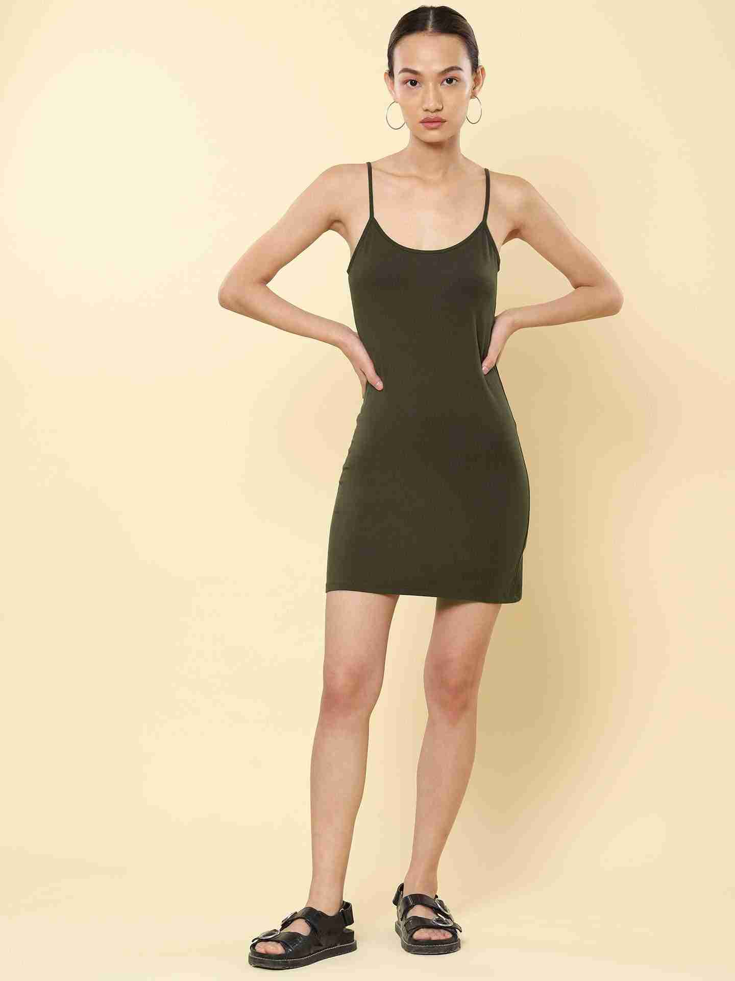 Olive Leisure Basics Shift Dress