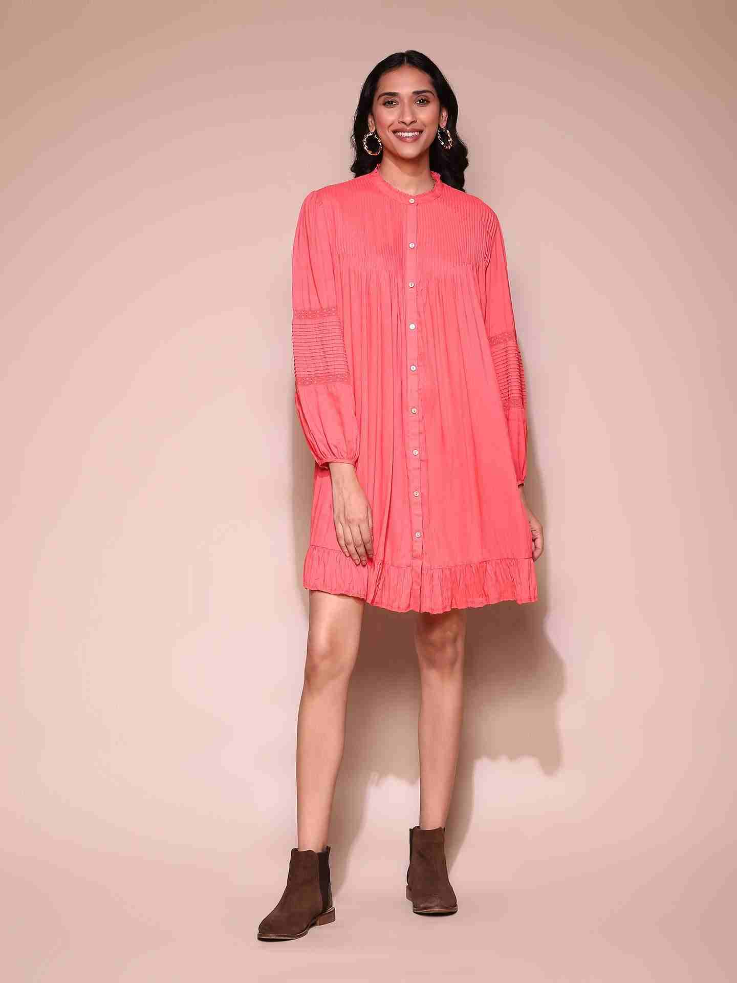 Coral Annalise Shift Dress
