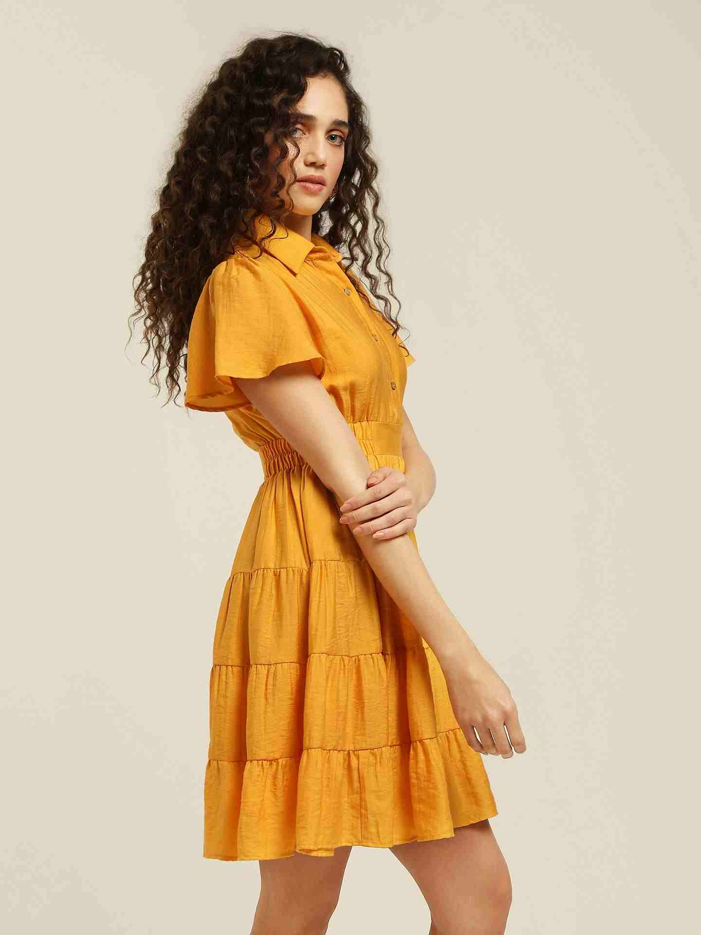 Mustard Arabella Shirt Dress