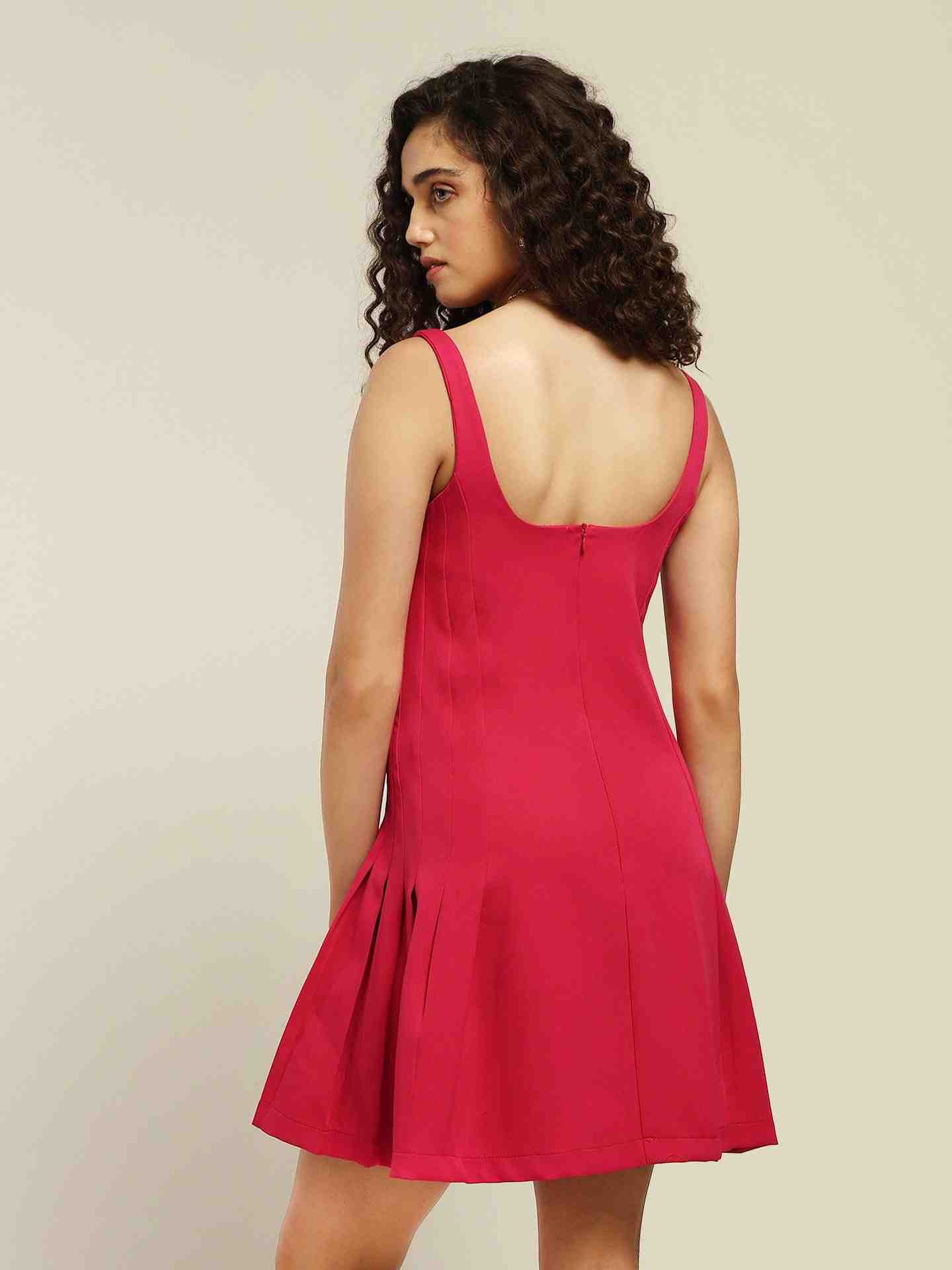 Fuchsia Aelda Short Dress