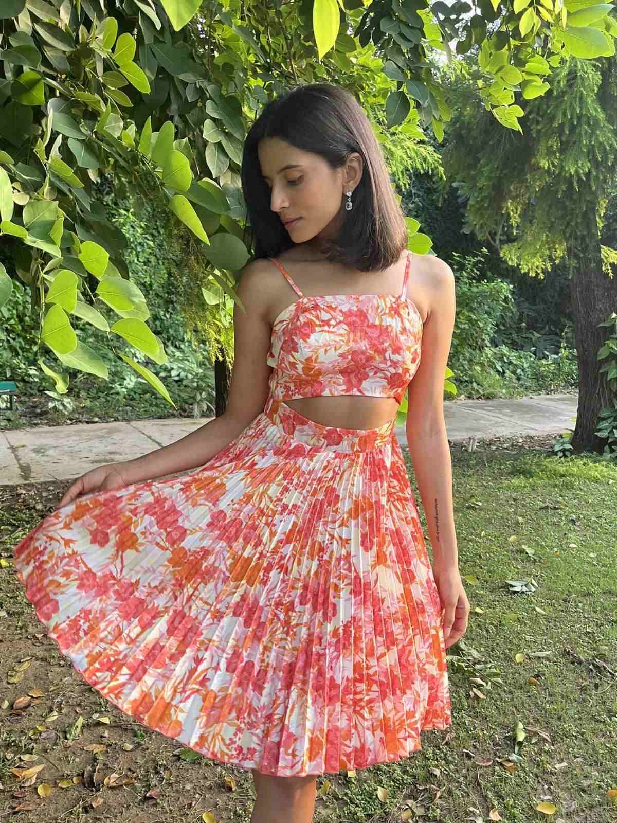 Ecru Mishka Cut-Out Dress