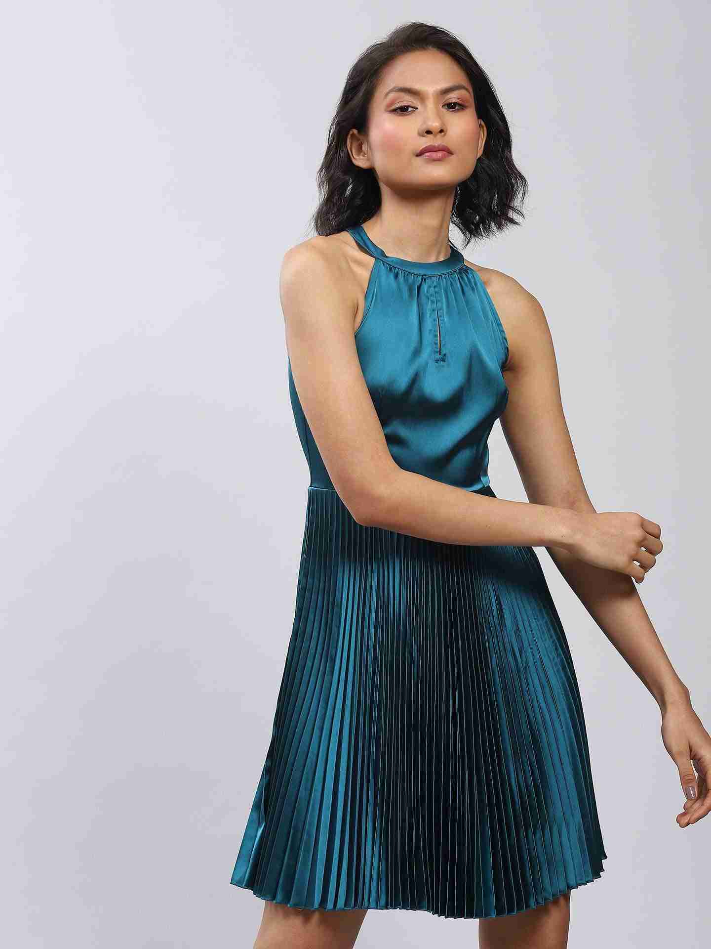 Teal Celina Skater Dress