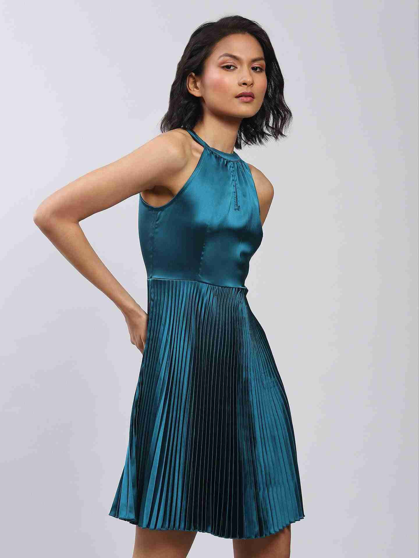 Teal Celina Skater Dress