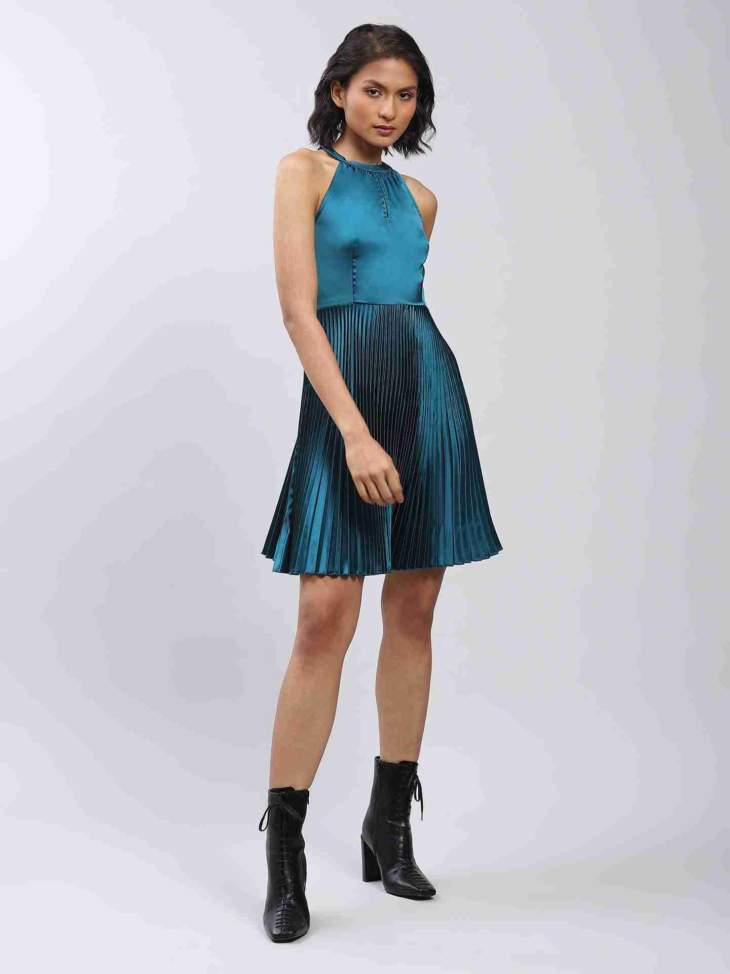 Teal Celina Skater Dress