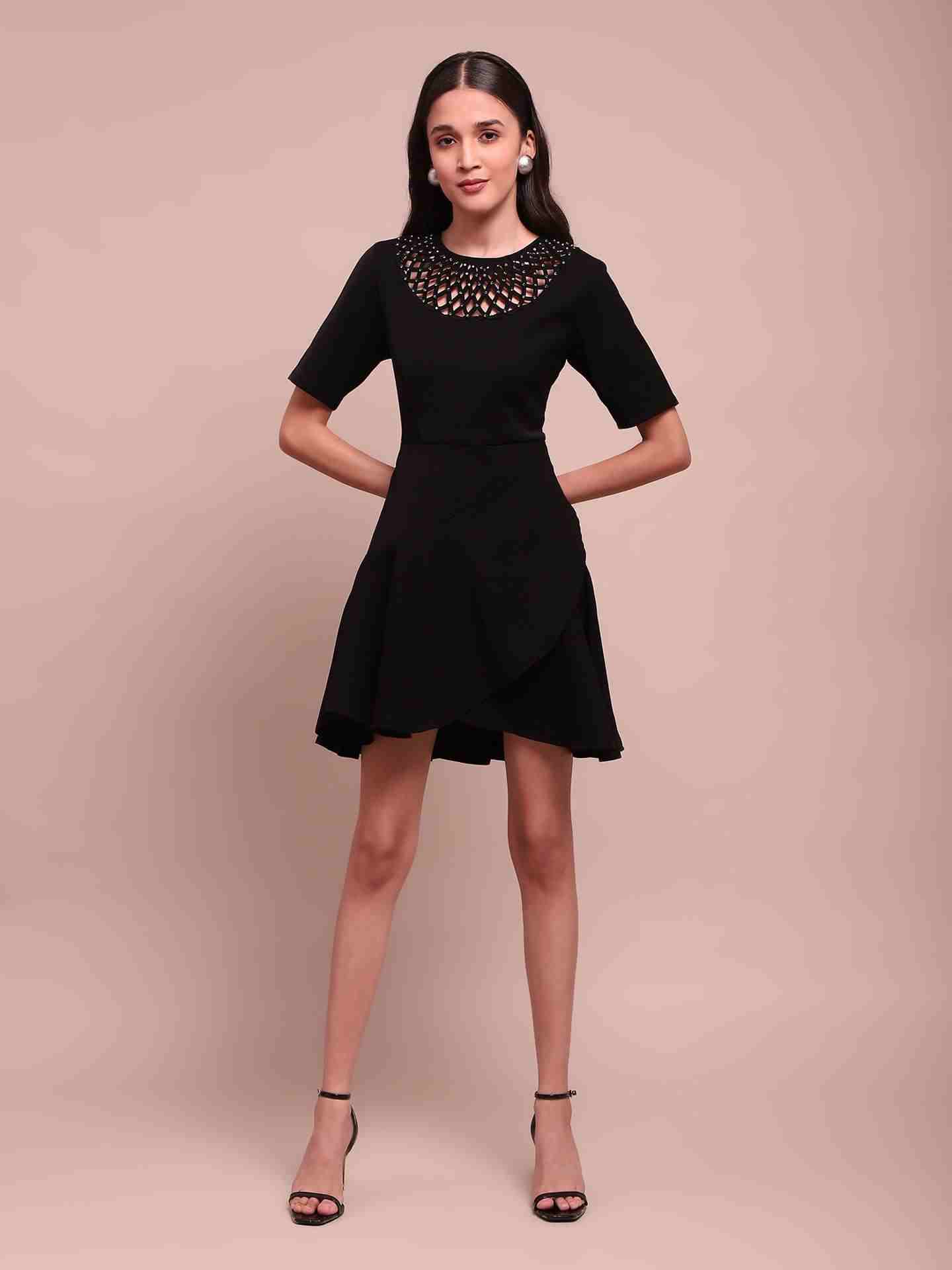 Black Christie Skater Dress