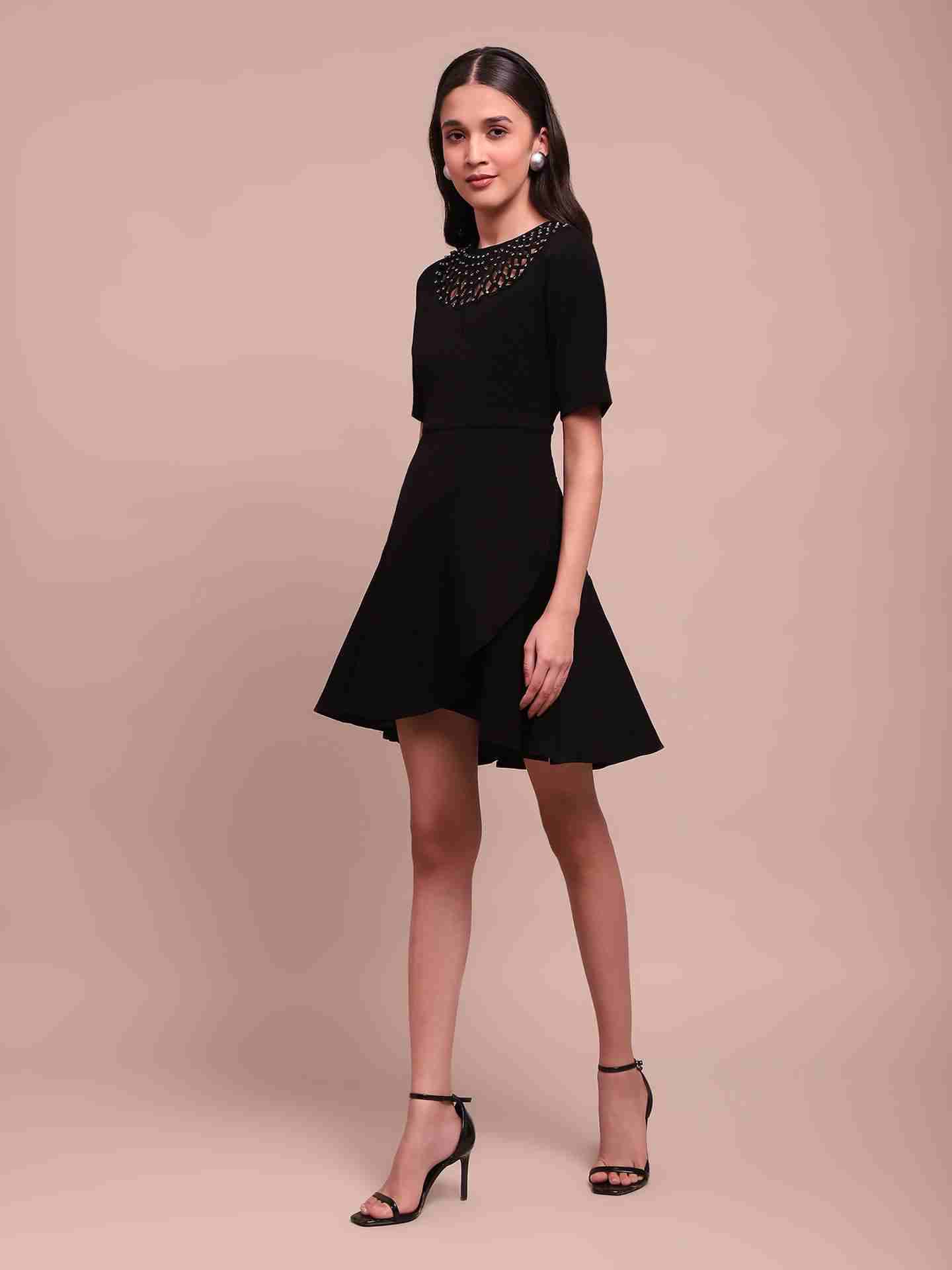 Black Christie Skater Dress