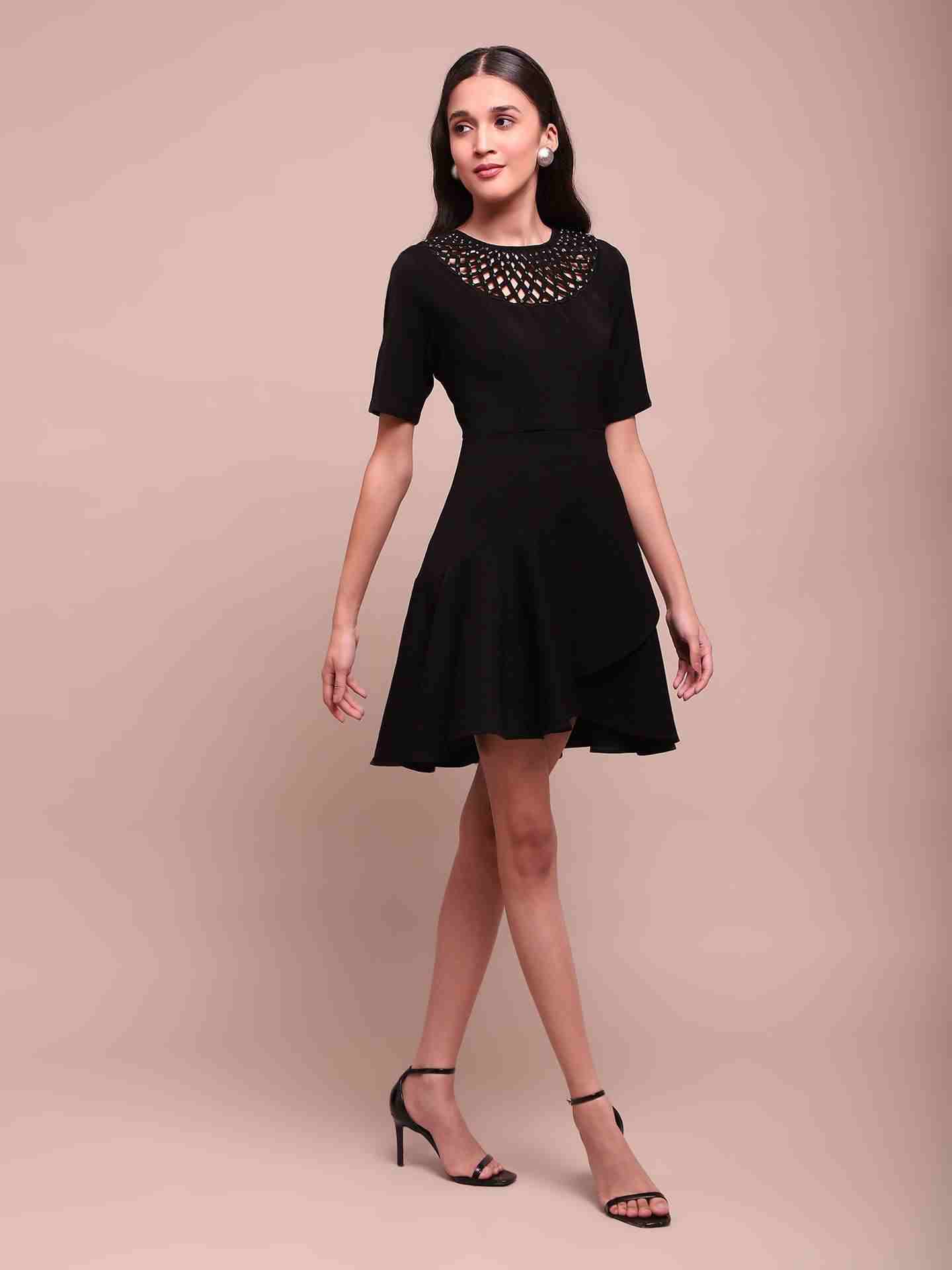 Black Christie Skater Dress