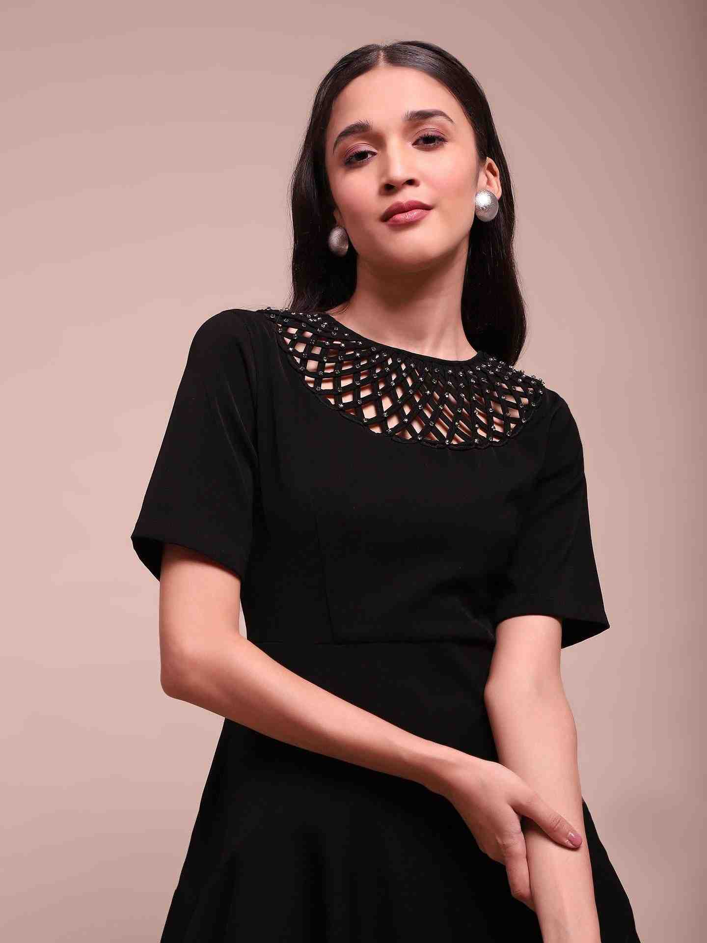 Black Christie Skater Dress