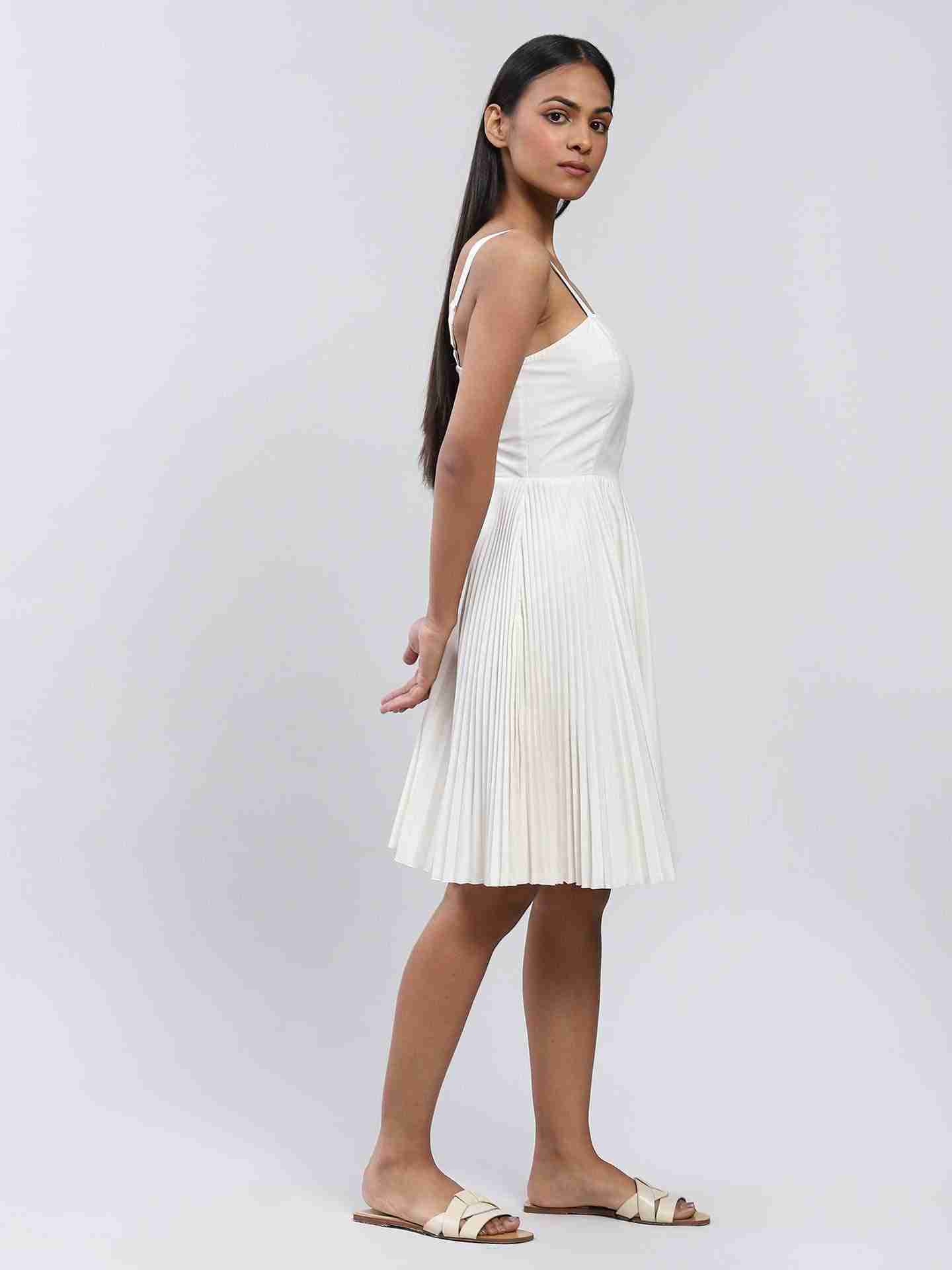 White  Leisure Basics Skater Dress