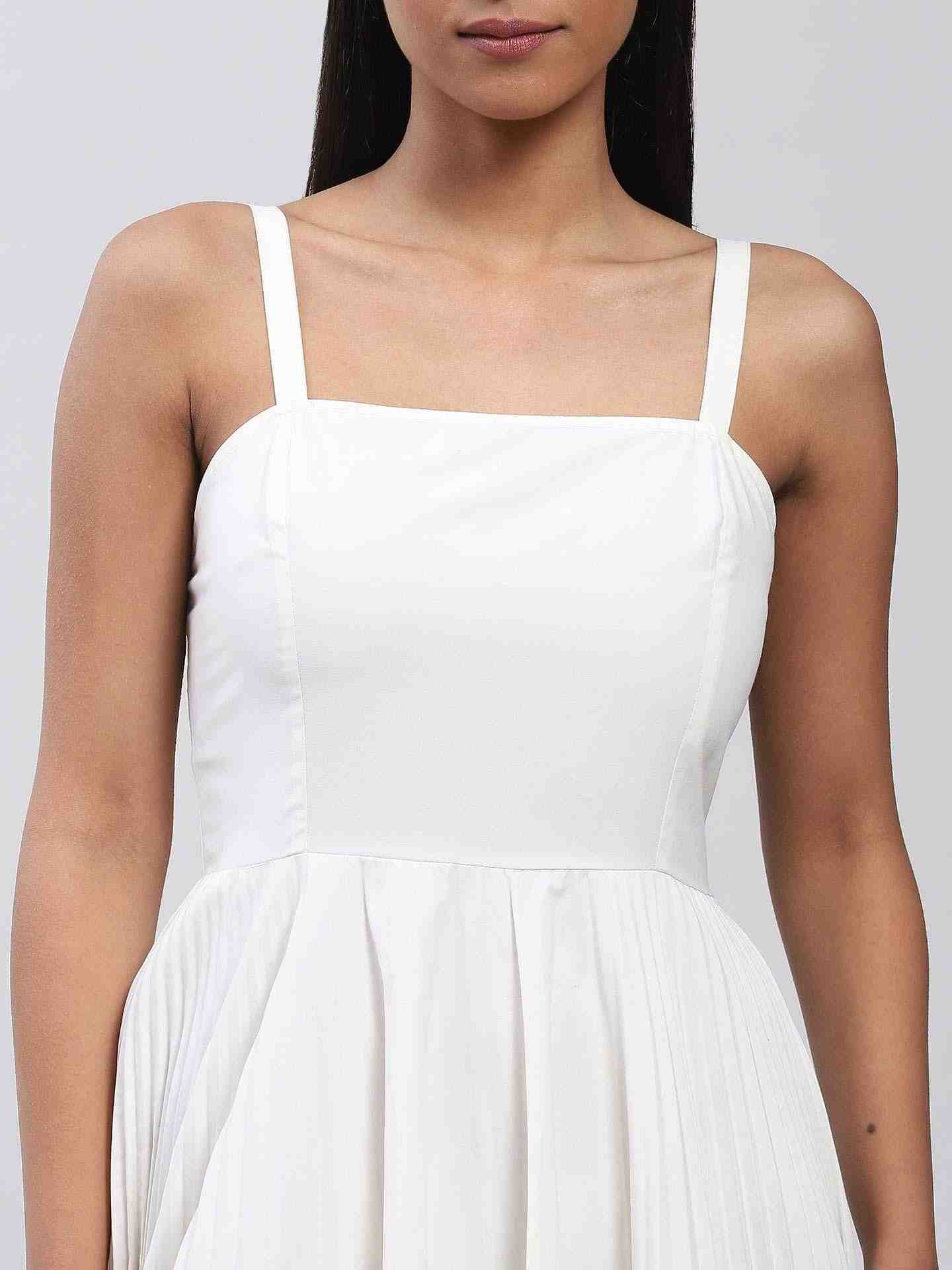 White  Leisure Basics Skater Dress