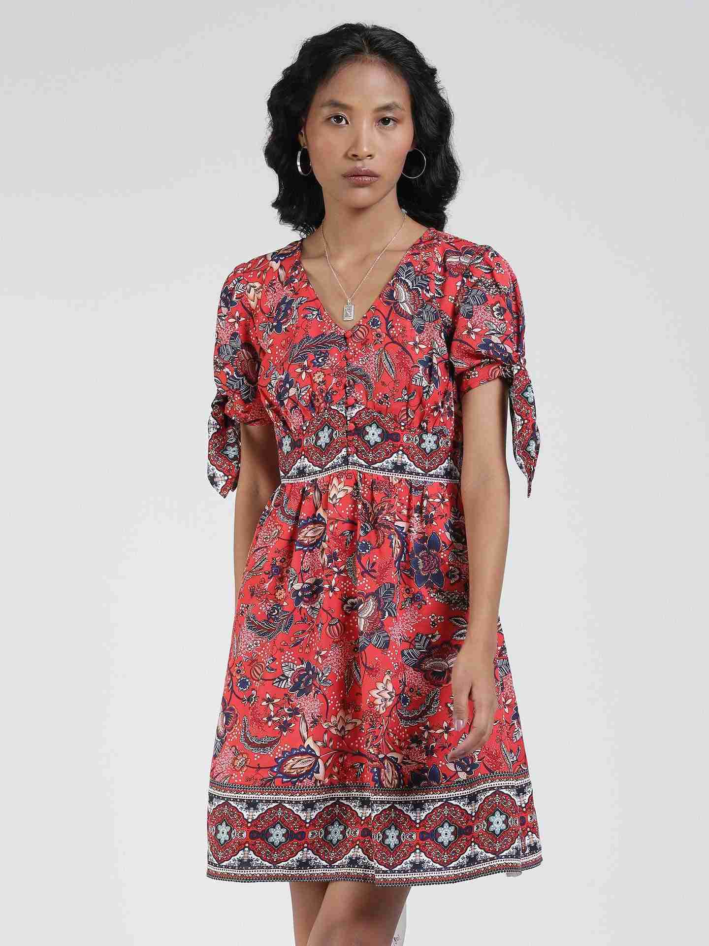 Red Alisme Skater Dress