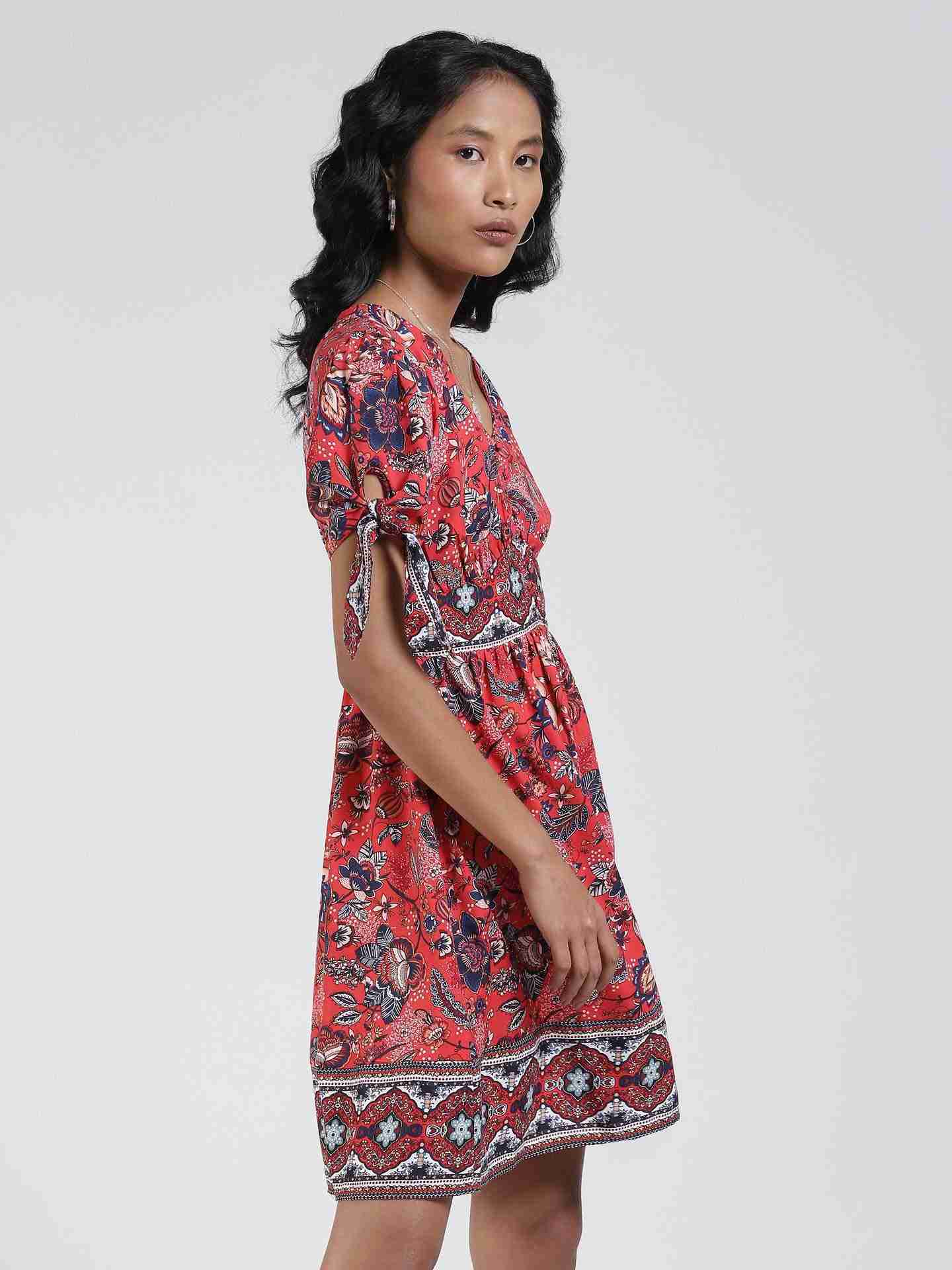 Red Alisme Skater Dress