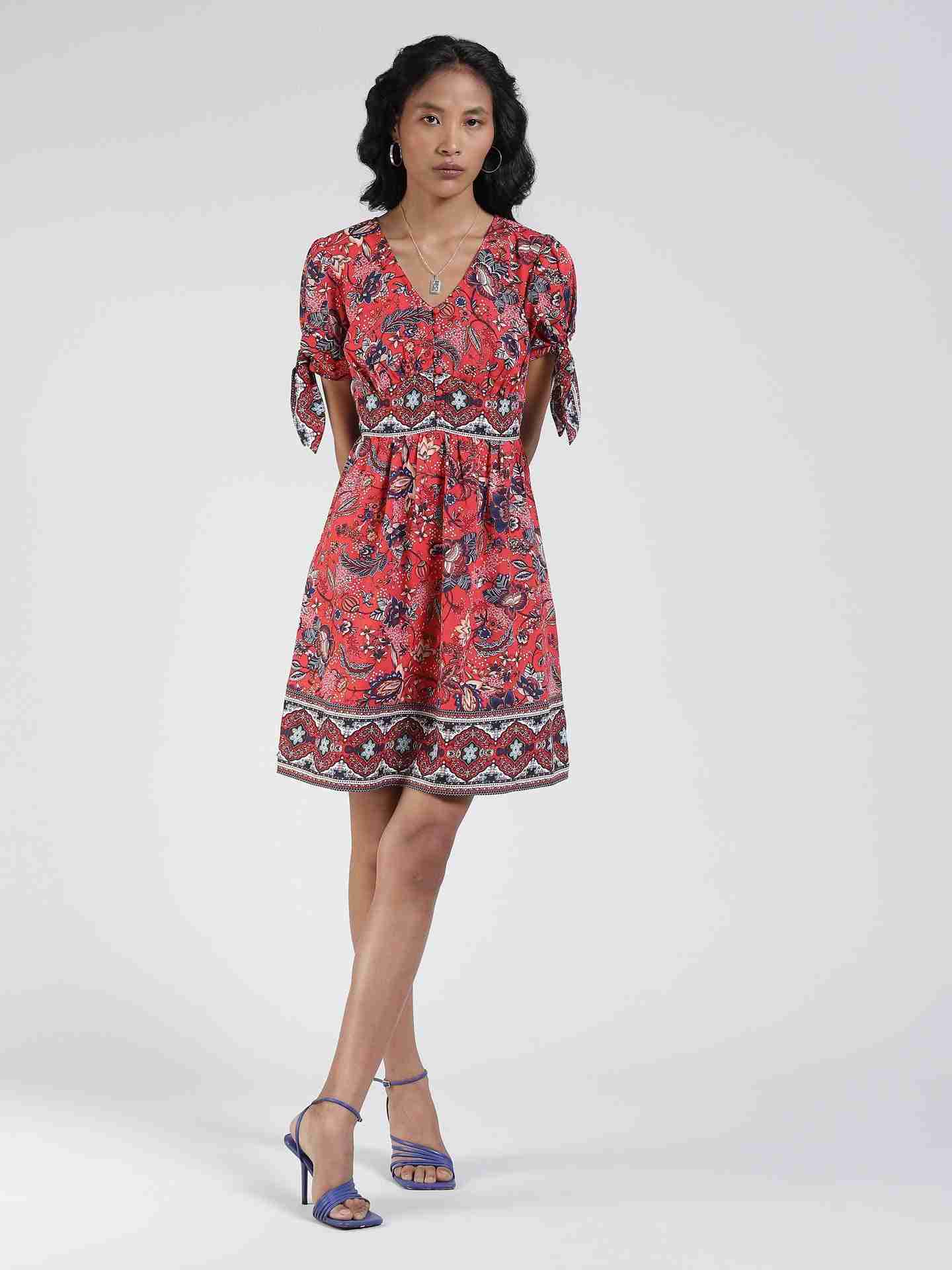 Red Alisme Skater Dress