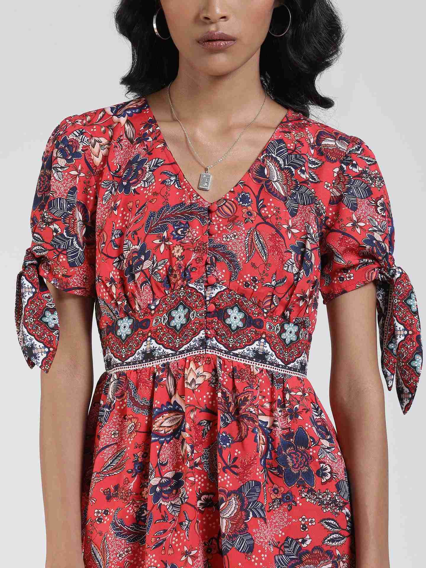 Red Alisme Skater Dress