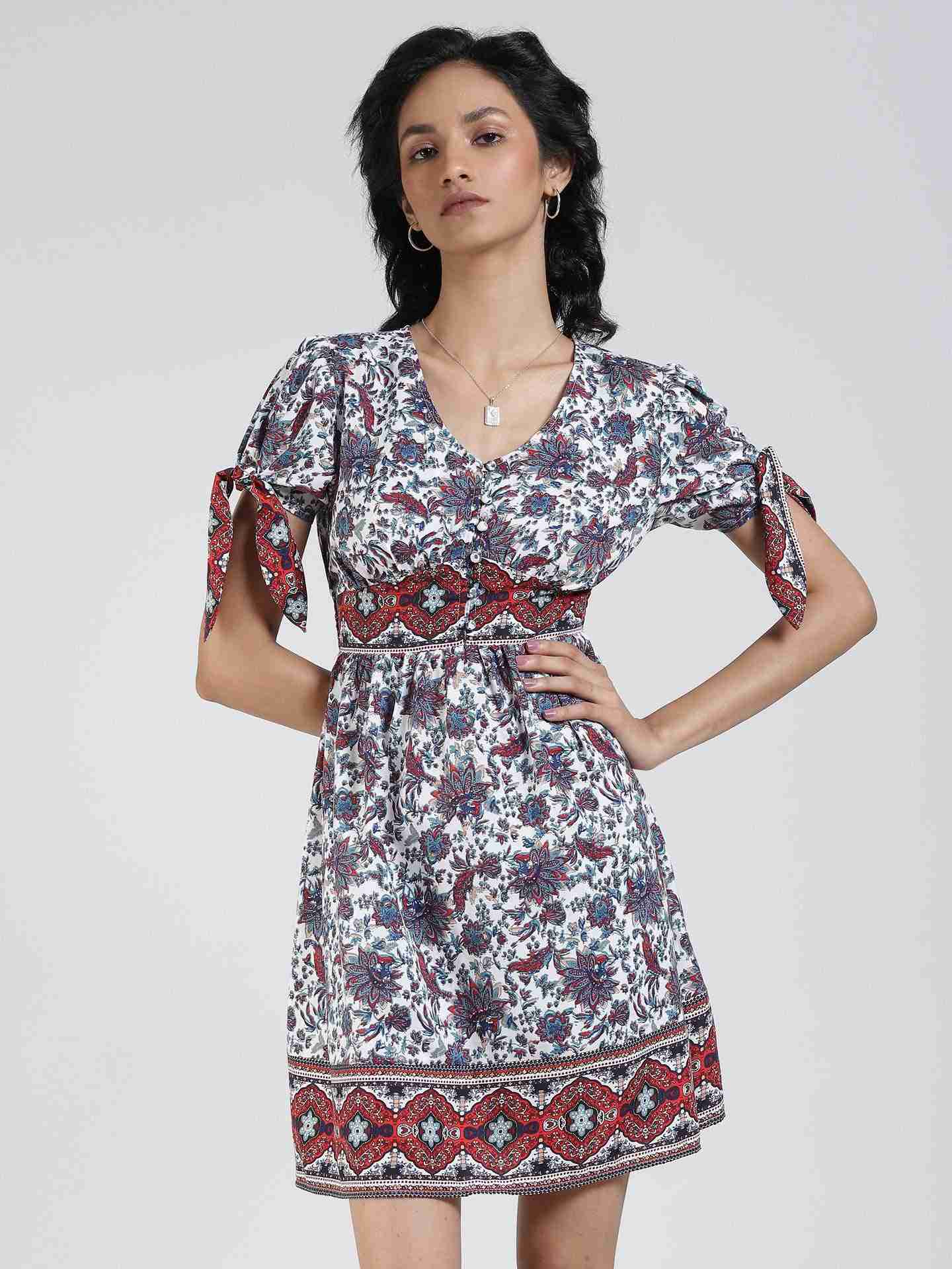 White Druselle Skater Dress
