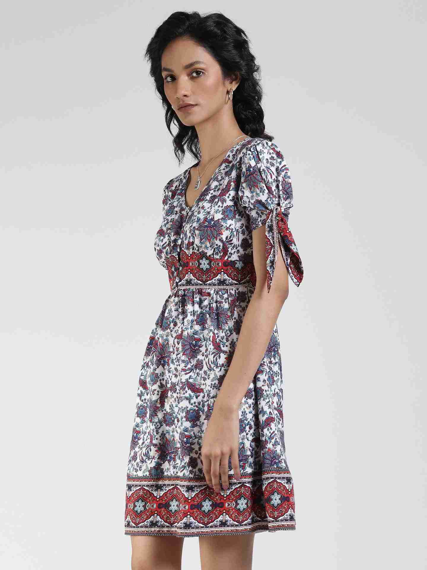 White Druselle Skater Dress